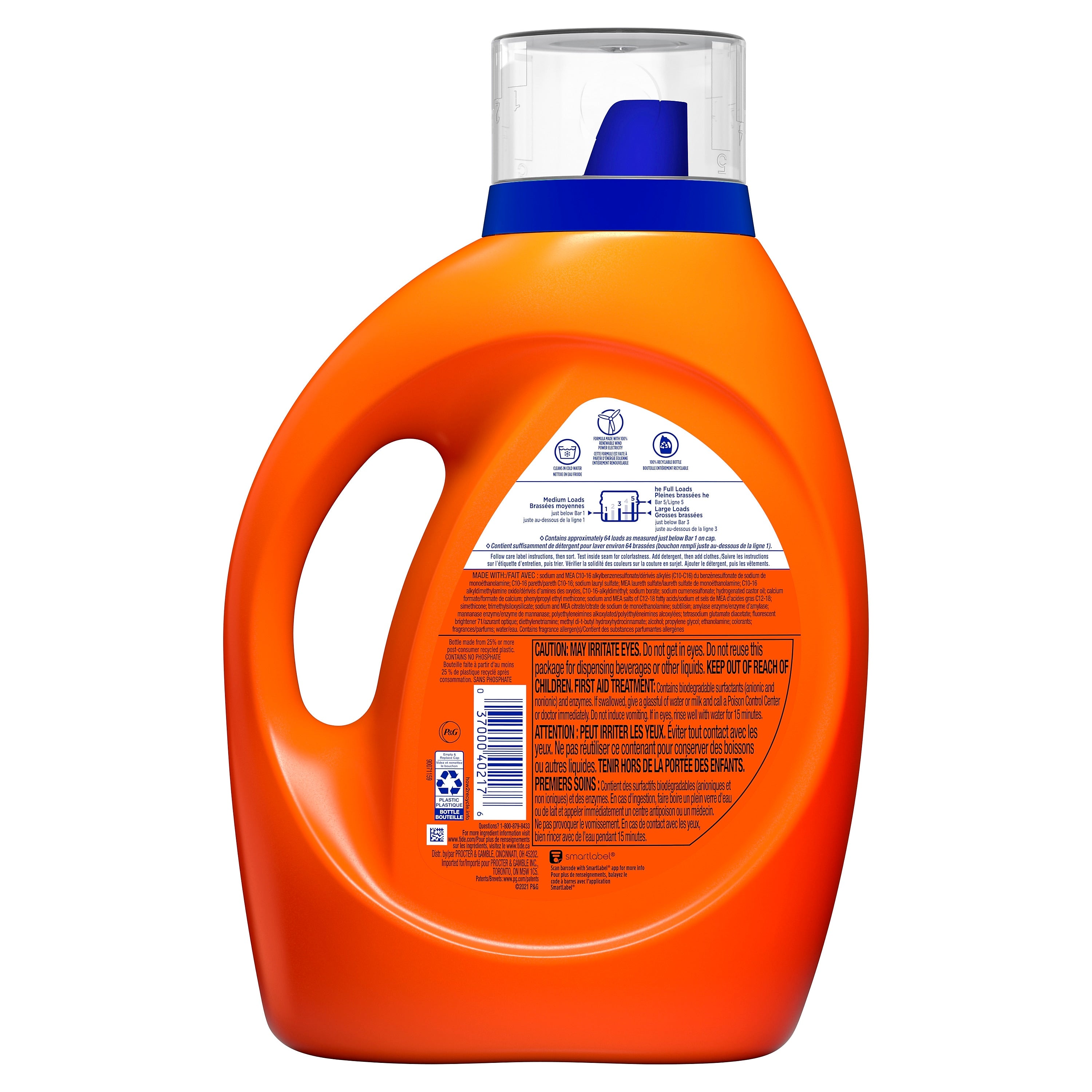 Tide HE Liquid Laundry Detergent, Original Scent, 64 Loads, 92 oz.
