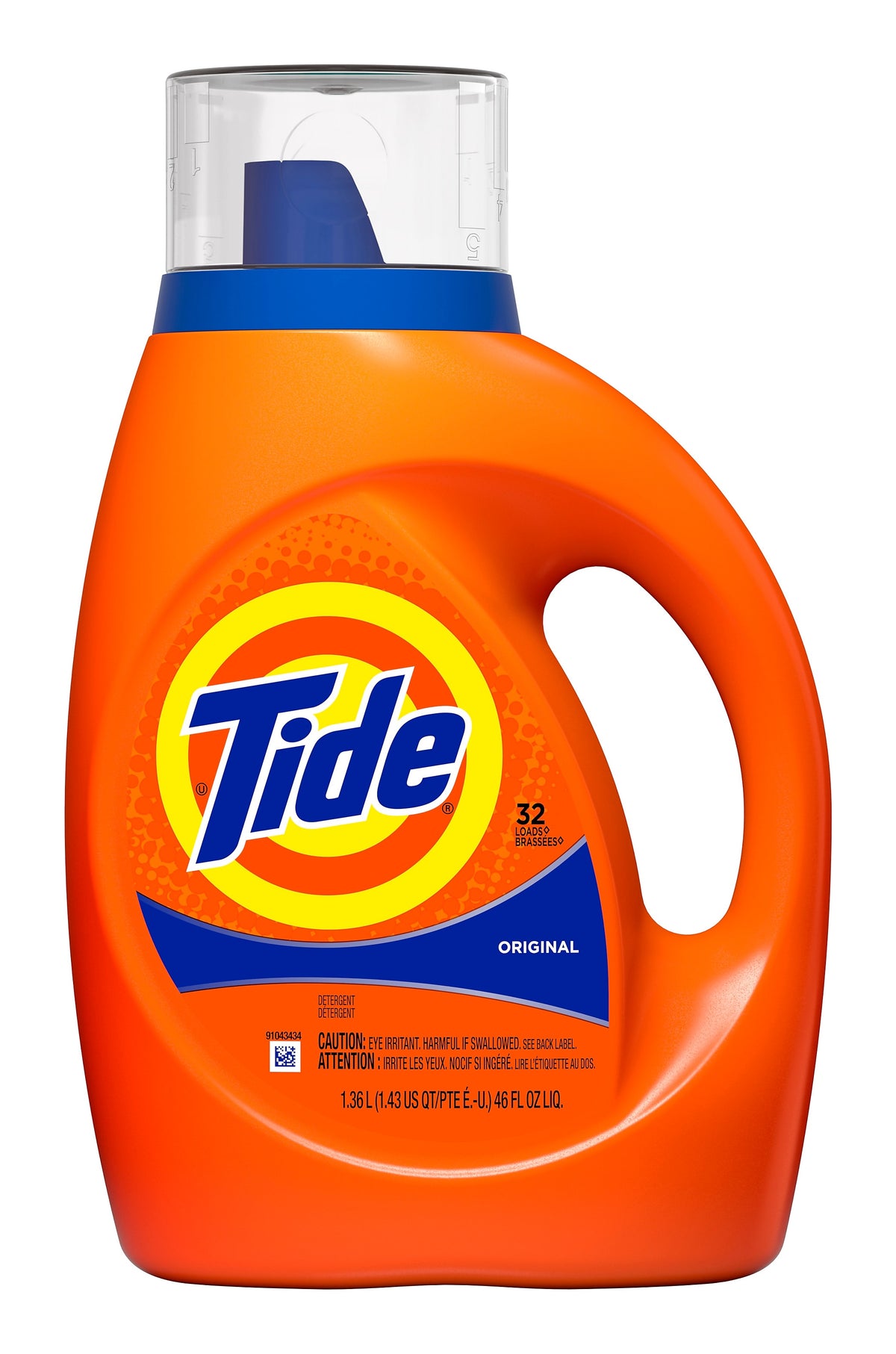 Tide Laundry Detergent, 32 loads, 46 oz., 6/Carton