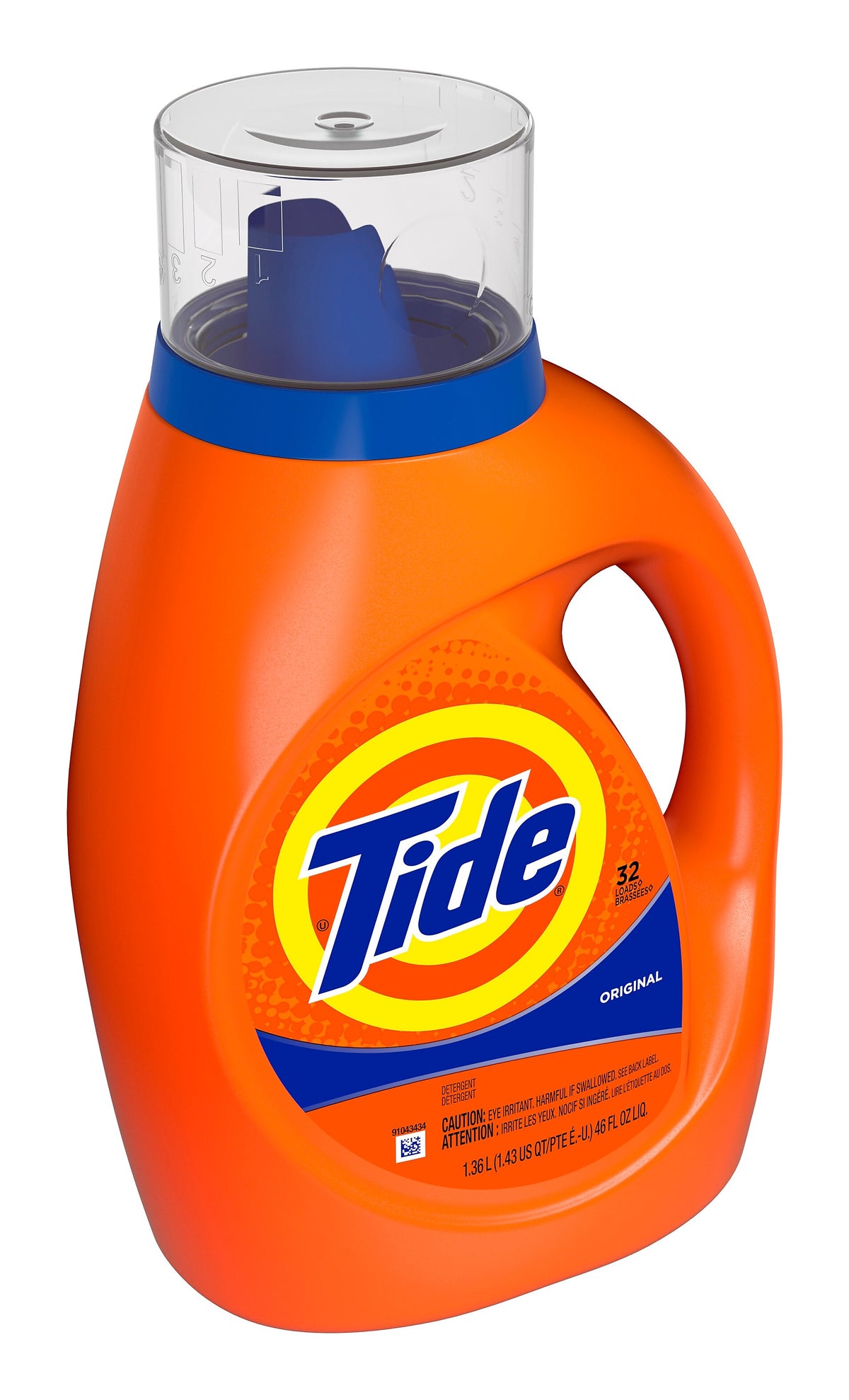 Tide Laundry Detergent, 32 loads, 46 oz., 6/Carton