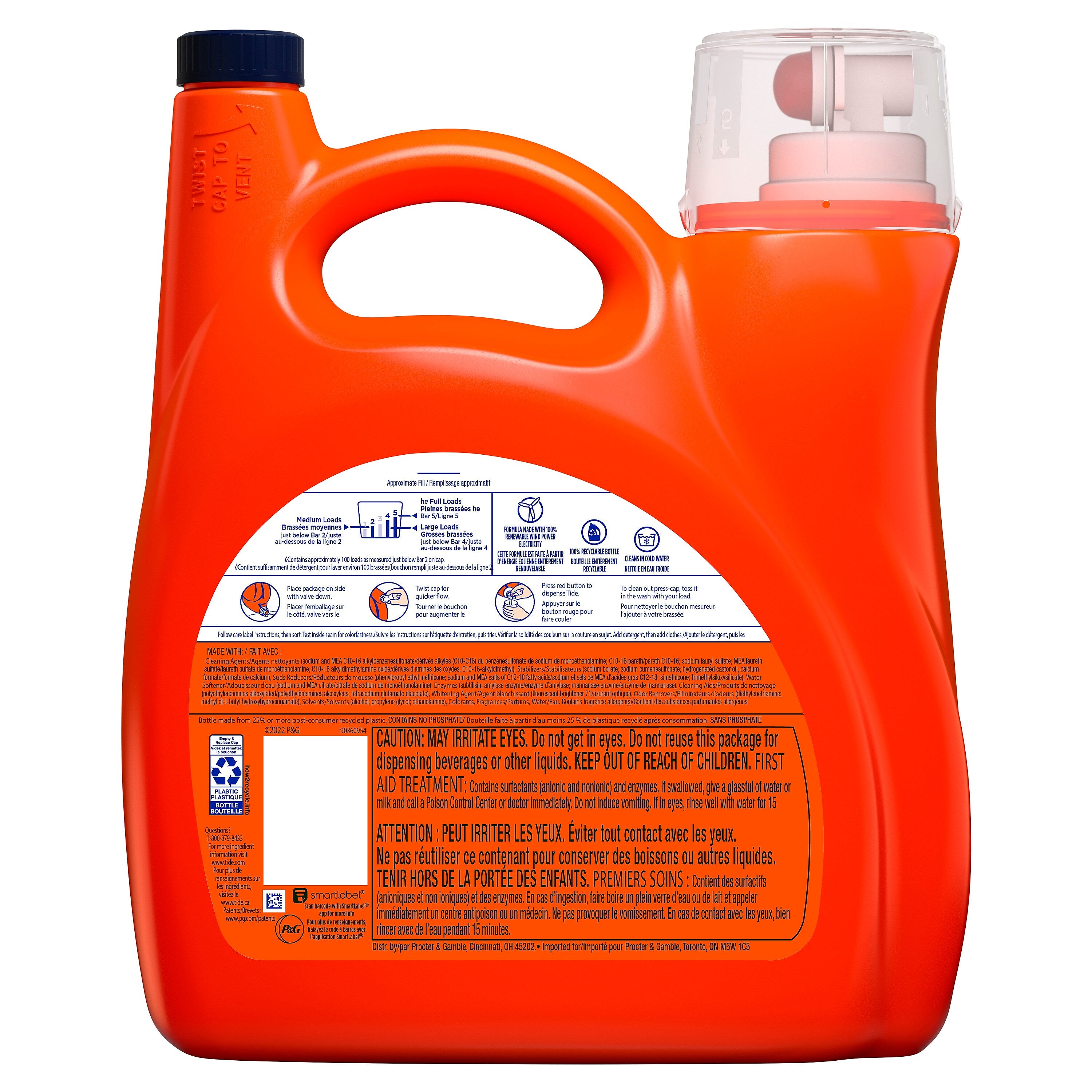 Tide Liquid Laundry Detergent, Original, 100 loads, 146 fl oz, HE Compatible