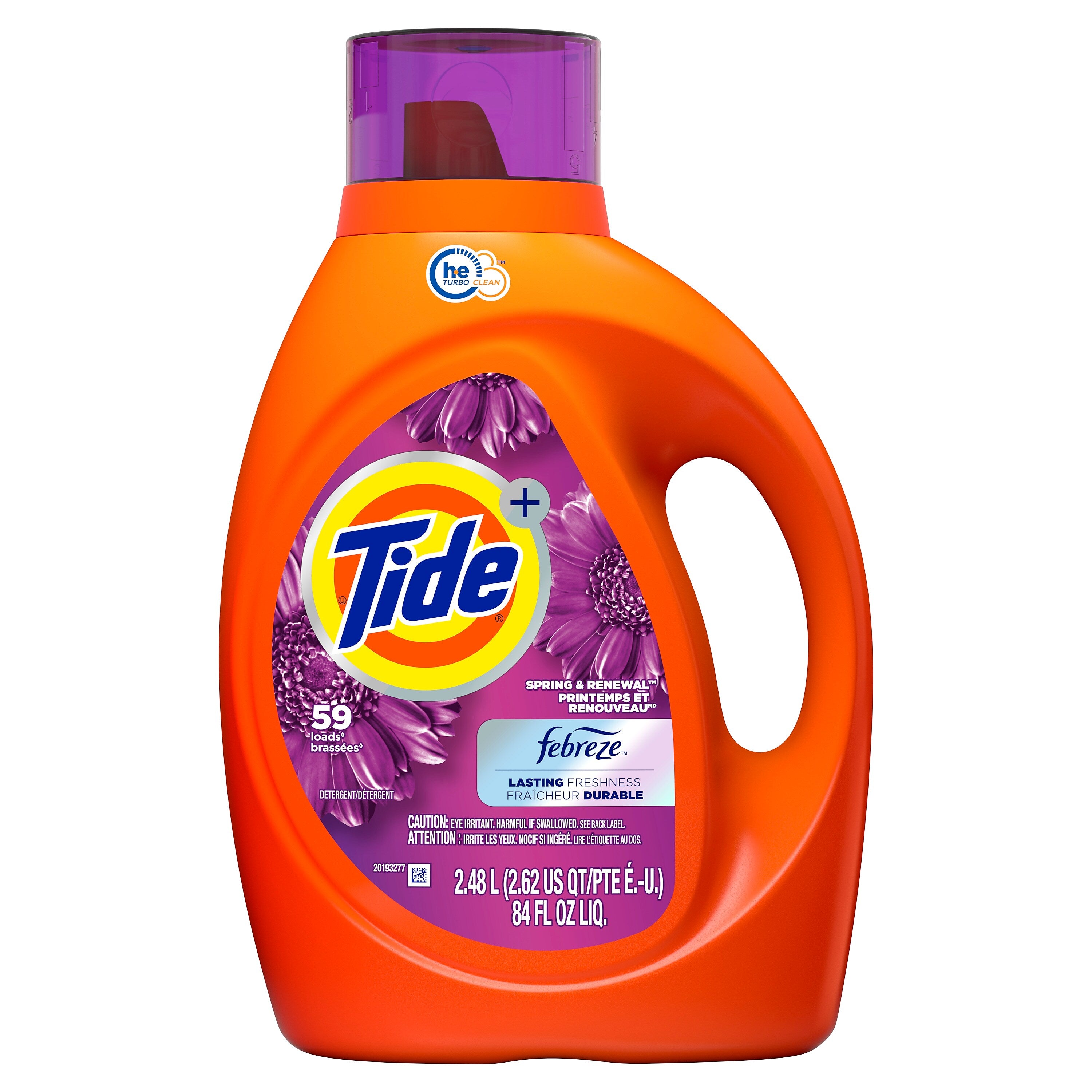 Tide Plus Febreze Freshness HE Liquid Laundry Detergent, 59 Loads, 84 oz.