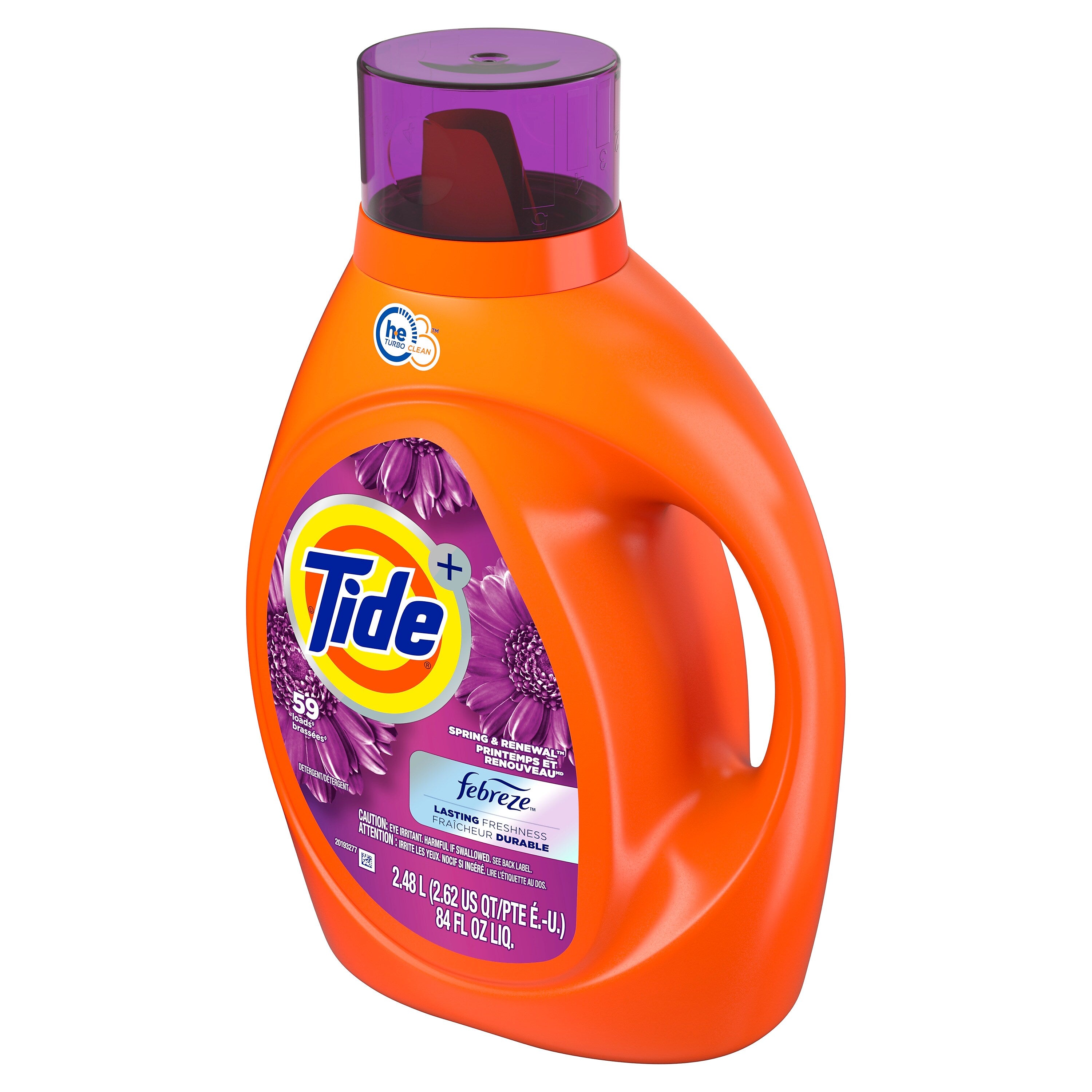 Tide Plus Febreze Freshness HE Liquid Laundry Detergent, 59 Loads, 84 oz.