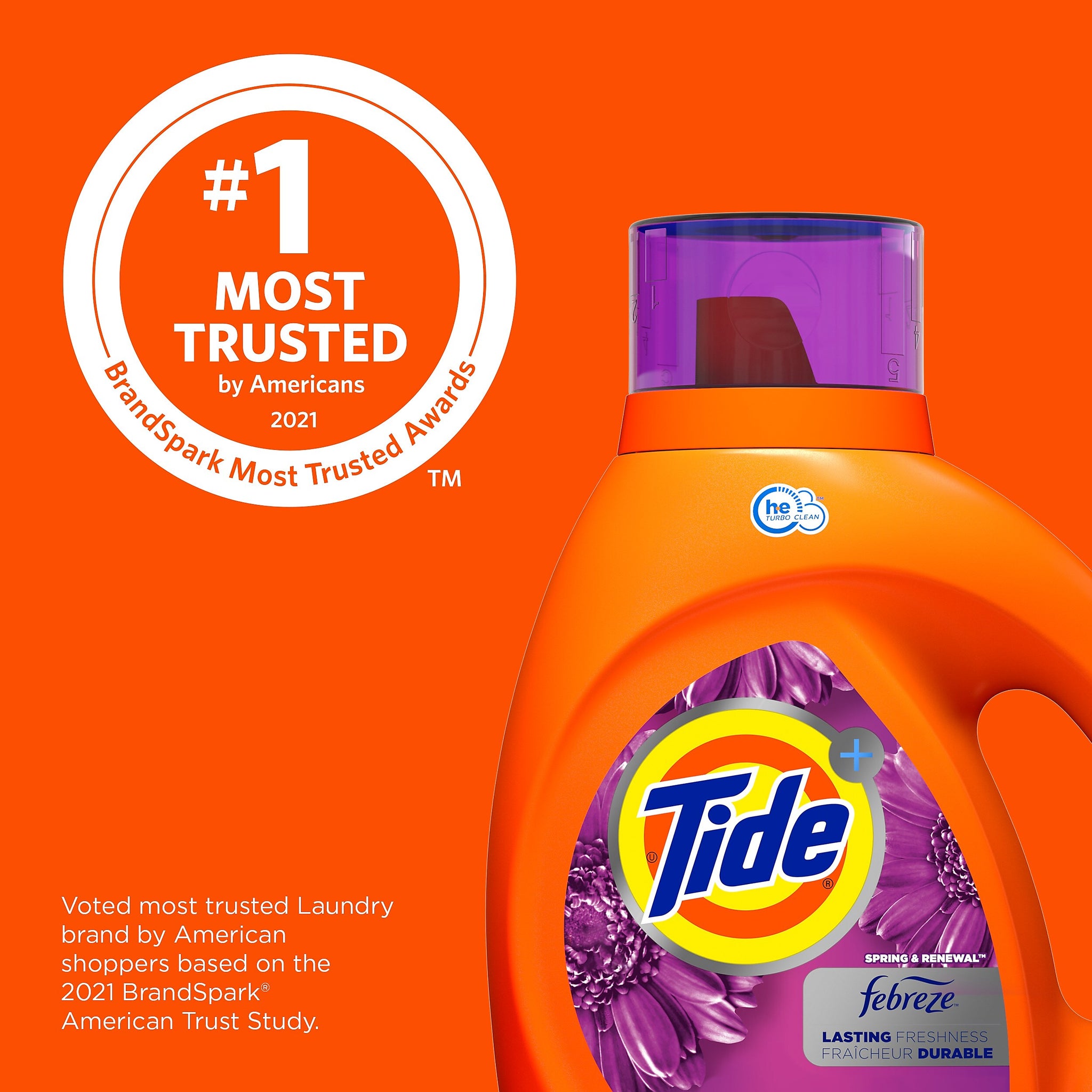 Tide Plus Febreze Freshness HE Liquid Laundry Detergent, 59 Loads, 84 oz.