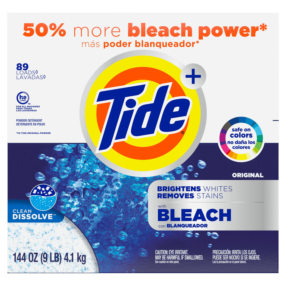 Tide Plus Powder Laundry Detergent, 89 Loads, 144 oz.