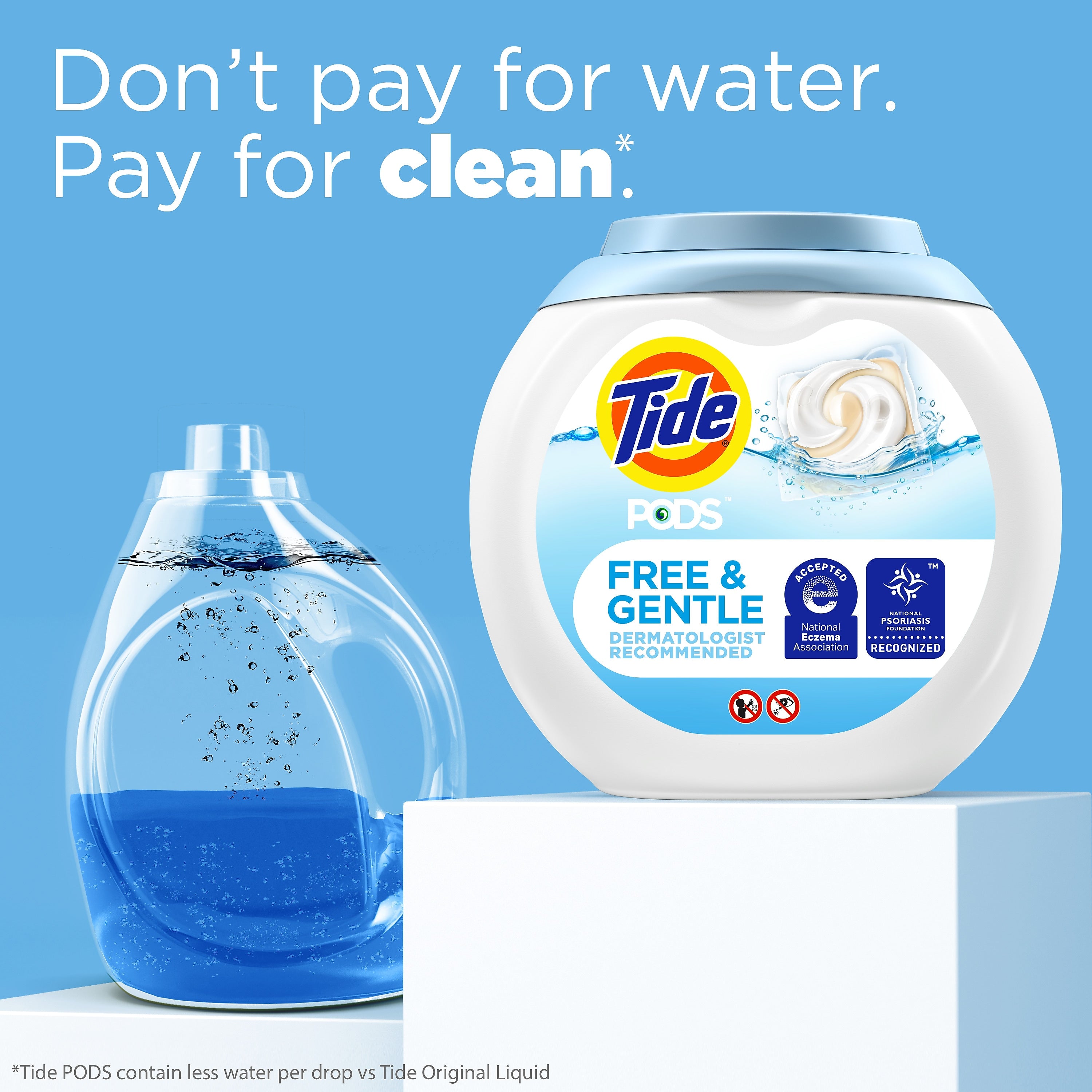 Tide PODS Free & Gentle Laundry Detergent Capsules, 58 oz., 81 Capsules