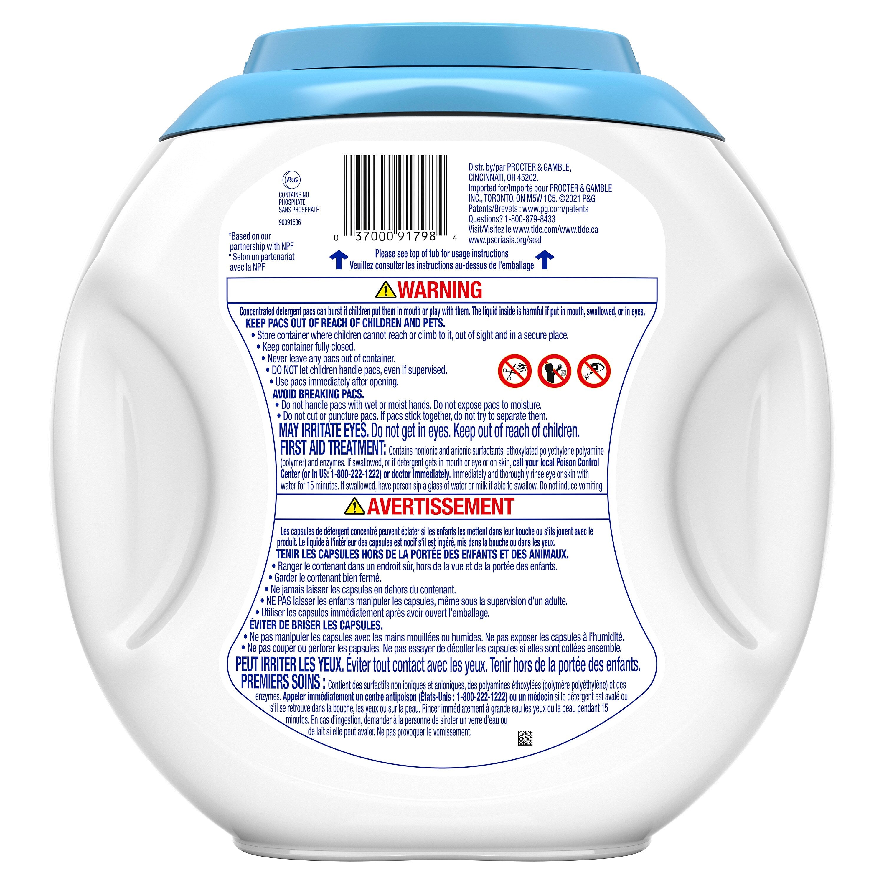 Tide PODS Free & Gentle Laundry Detergent Capsules, 58 oz., 81 Capsules