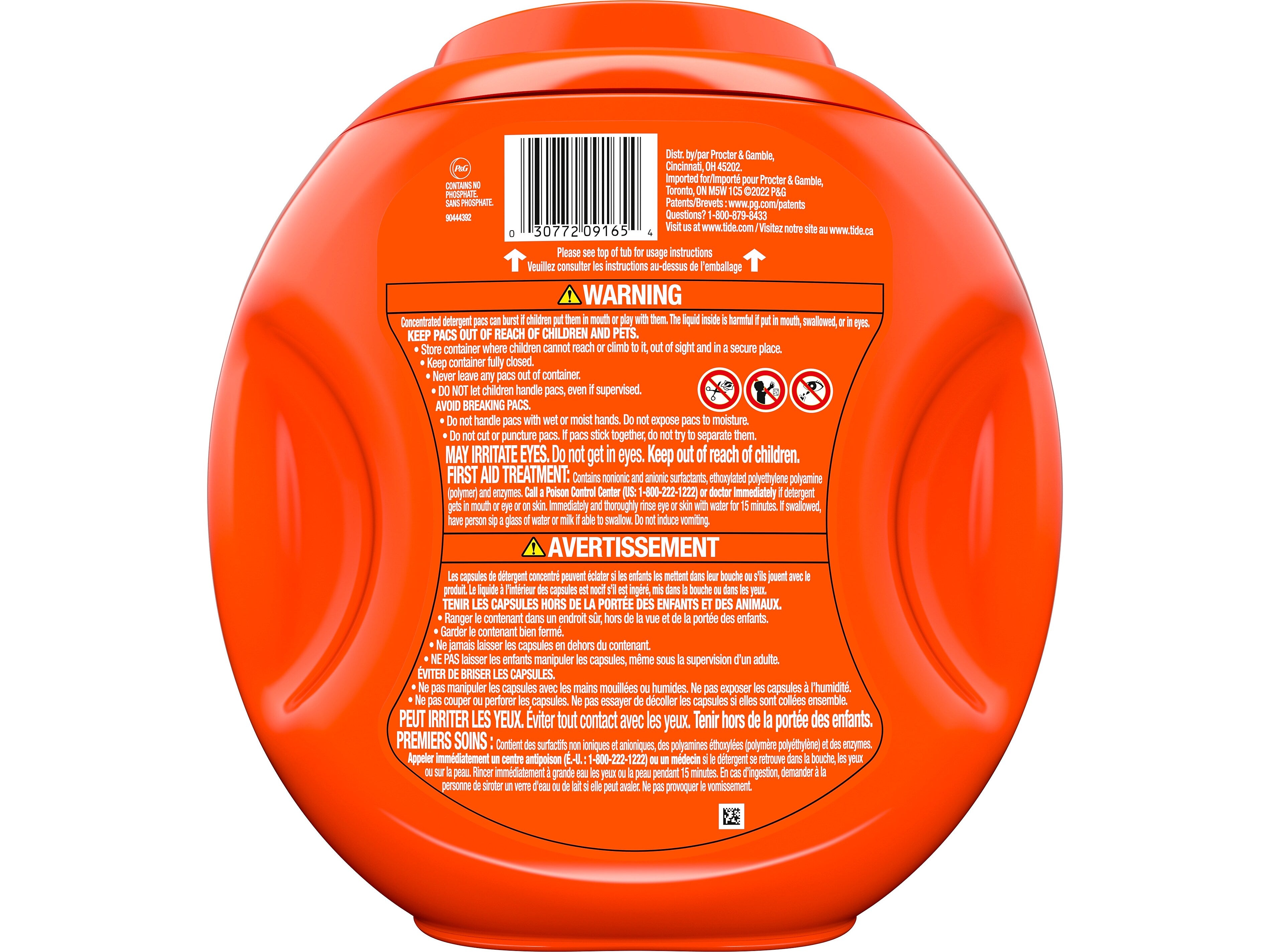 Tide PODS HE Laundry Detergent Capsules, Coldwater Clean Original, 66 Oz., 76/Pack, 4 Packs/Carton