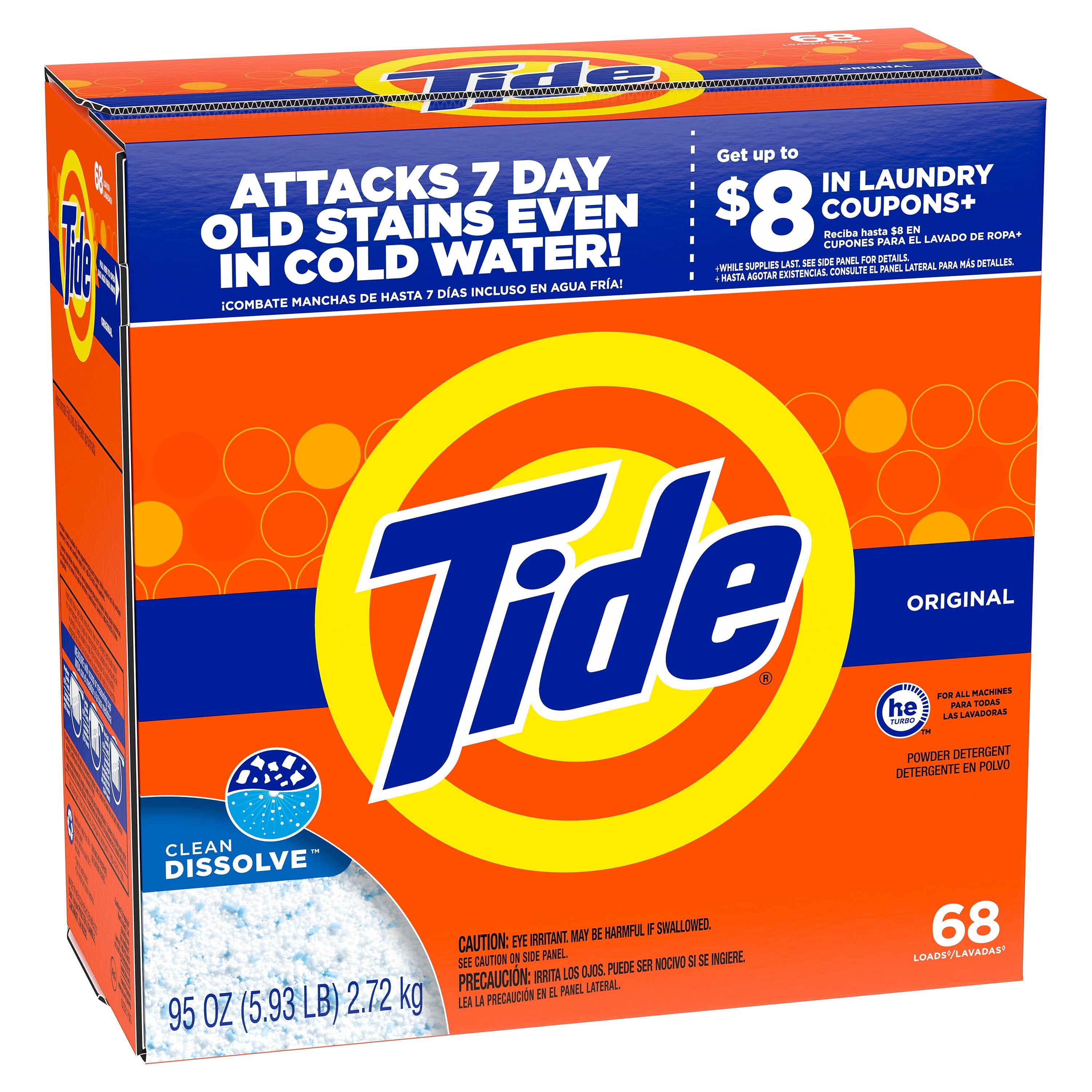 Tide Powder Laundry Detergent, 68 Loads, 95 oz.