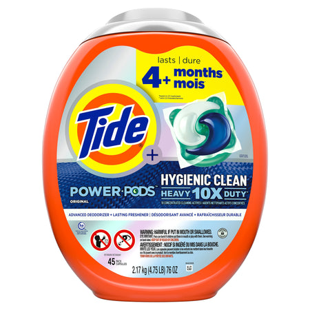 Tide Power PODS Laundry Detergent Pacs, Original, 45 Capsules