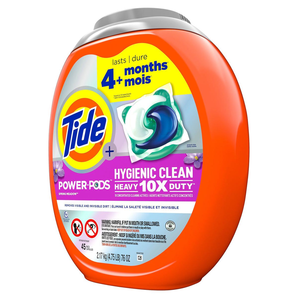 Tide Power PODS Laundry Detergent Pacs, Spring Meadow, 45 Capsules