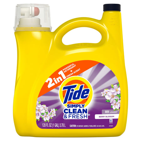 Tide Simply Clean & Fresh Liquid Laundry Detergent, 89 Loads, 128 oz.