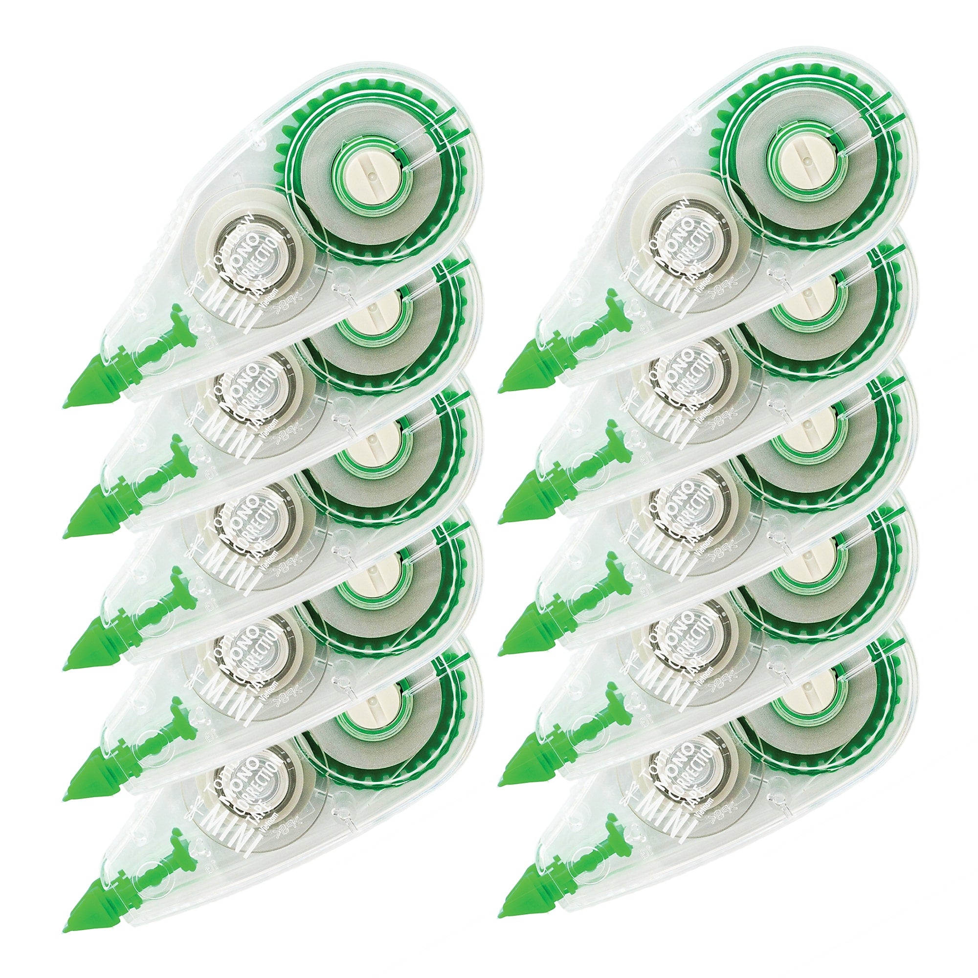 Tombow MONO Mini Correction Tape, White, 10/Pack