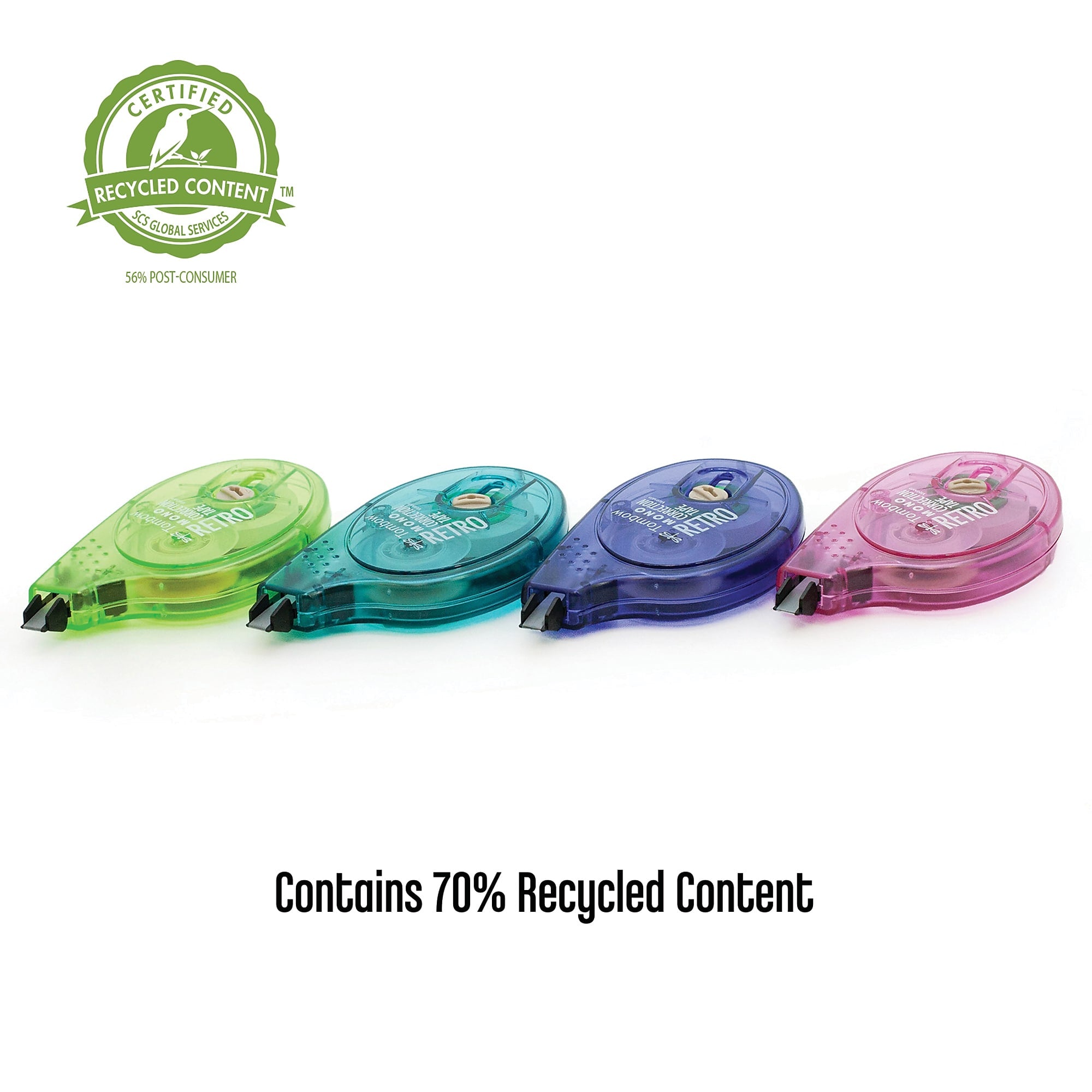Tombow MONO Retro Correction Tape, White, 10/Pack