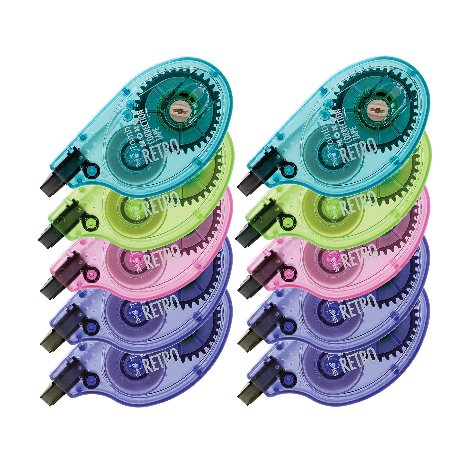Tombow MONO Retro Correction Tape, White, 10/Pack