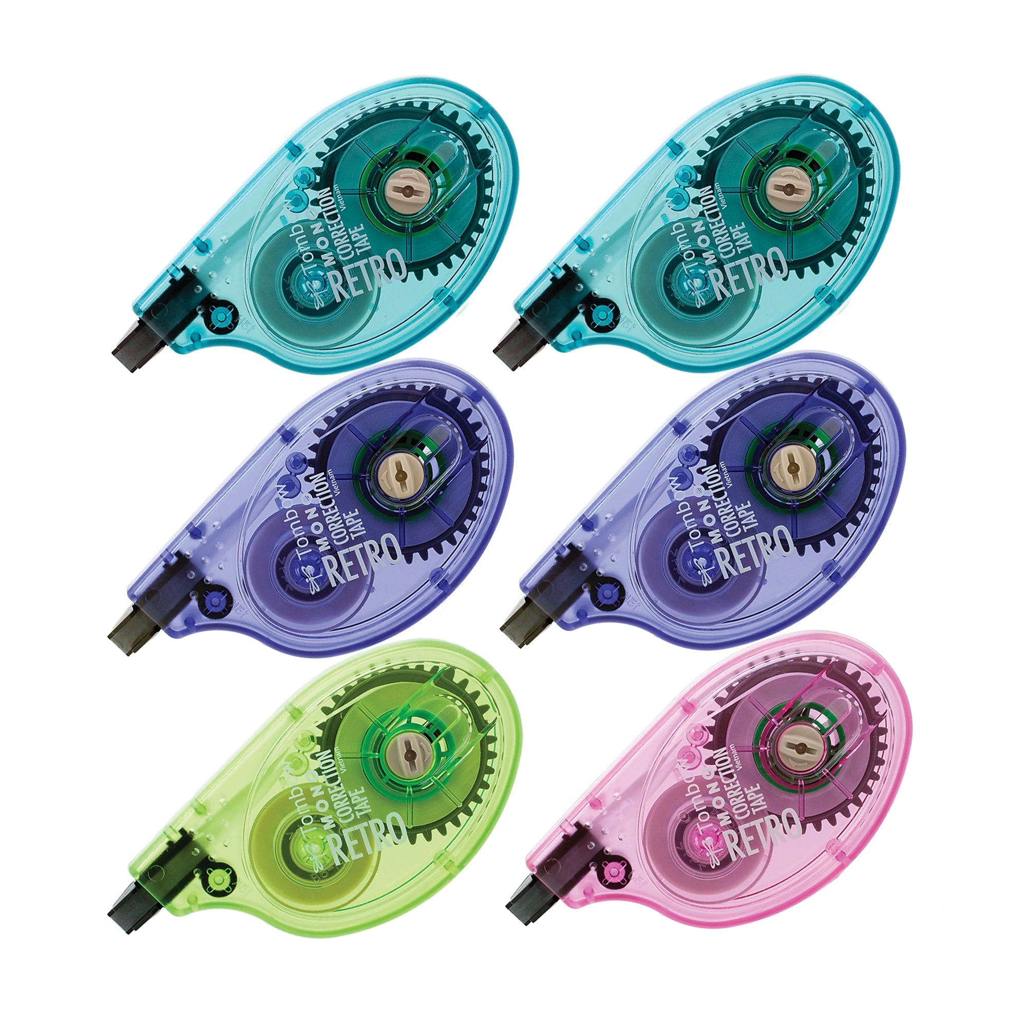 Tombow MONO Retro Correction Tape, White, 6/Pack