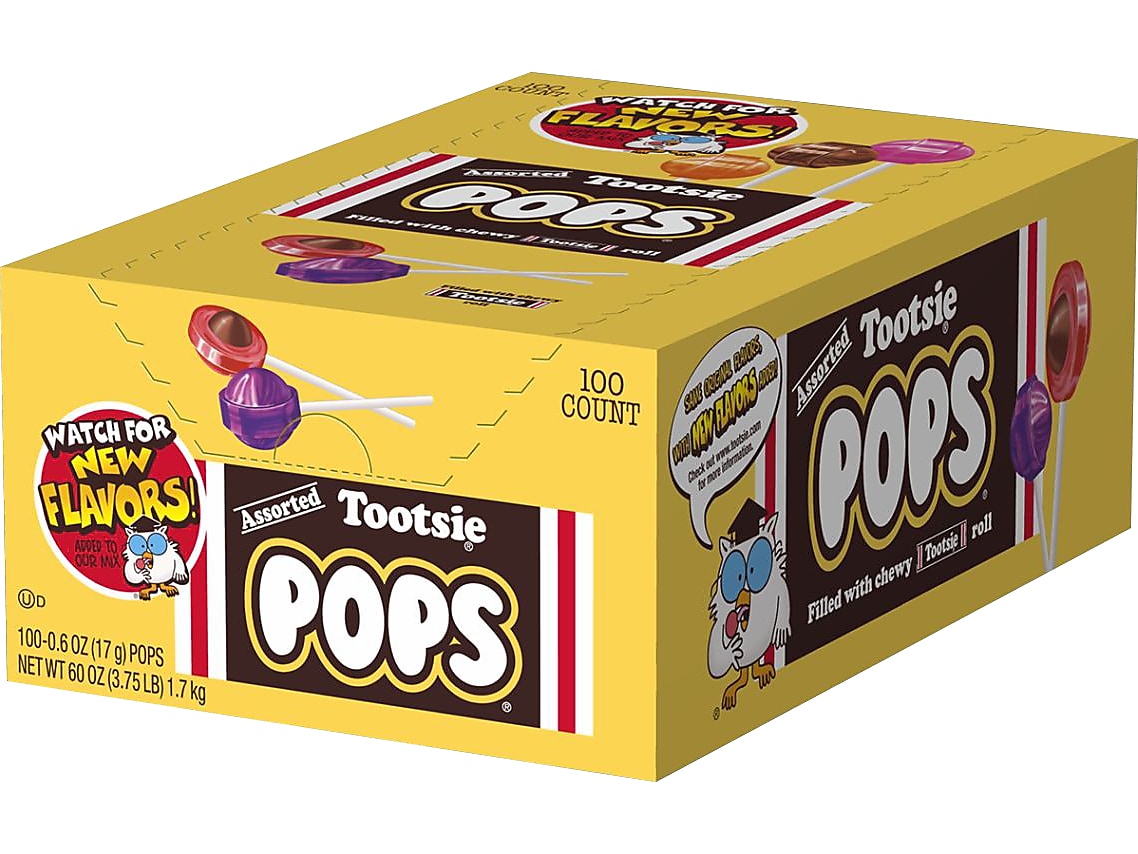 Tootsie Roll Pops Lollipops, Assorted Flavors, 60 oz., 100 Pieces