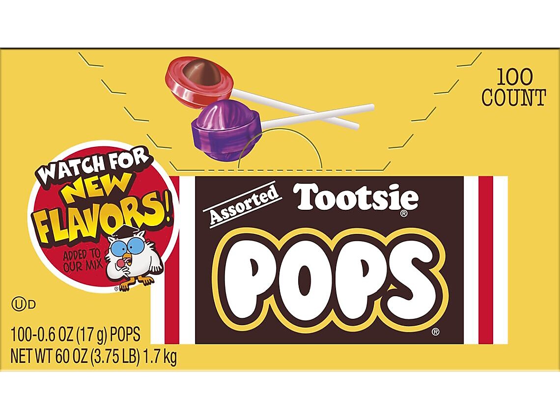 Tootsie Roll Pops Lollipops, Assorted Flavors, 60 oz., 100 Pieces