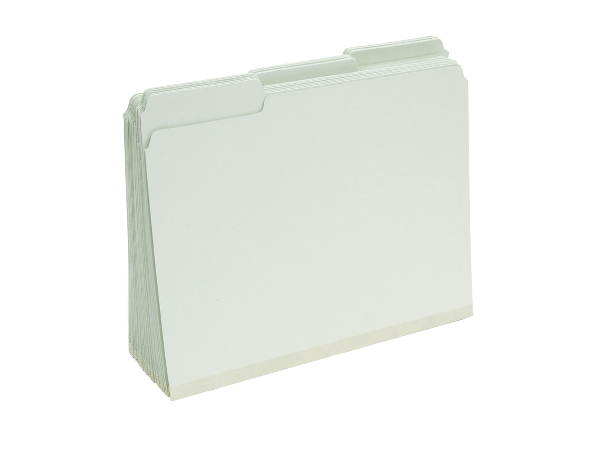 Top Tab Pressboard File Folders, Letter Size, Light Green