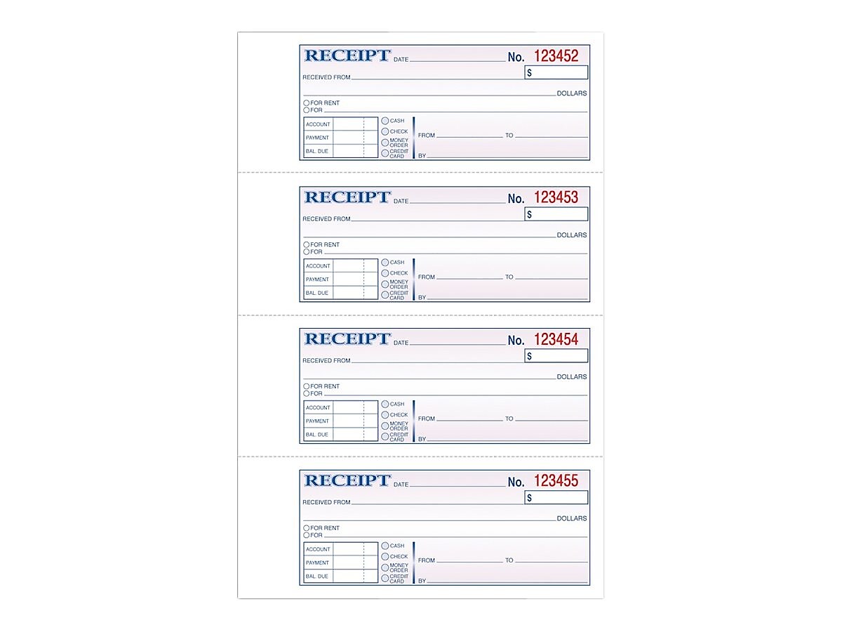 TOPS 2-Part Carbonless Receipts Book, 2.75