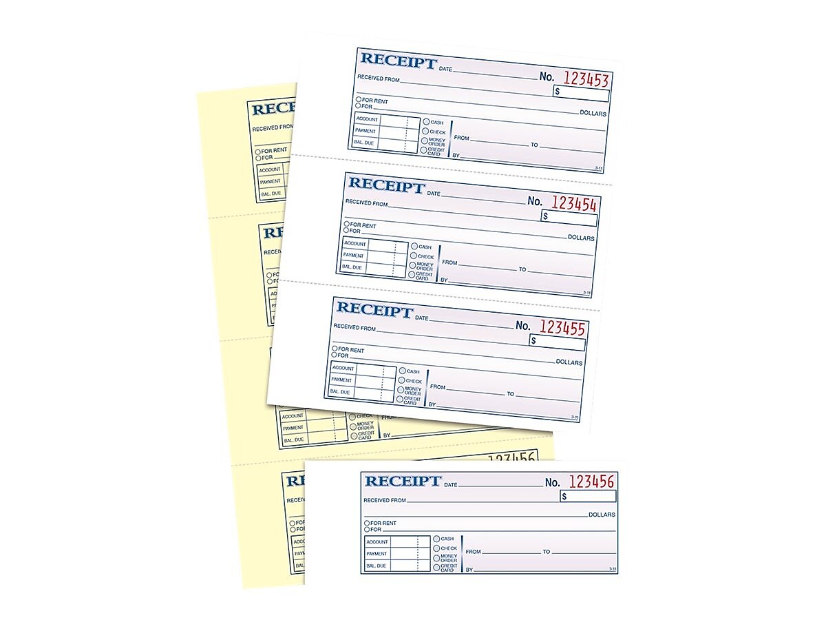 TOPS 2-Part Carbonless Receipts Book, 2.75