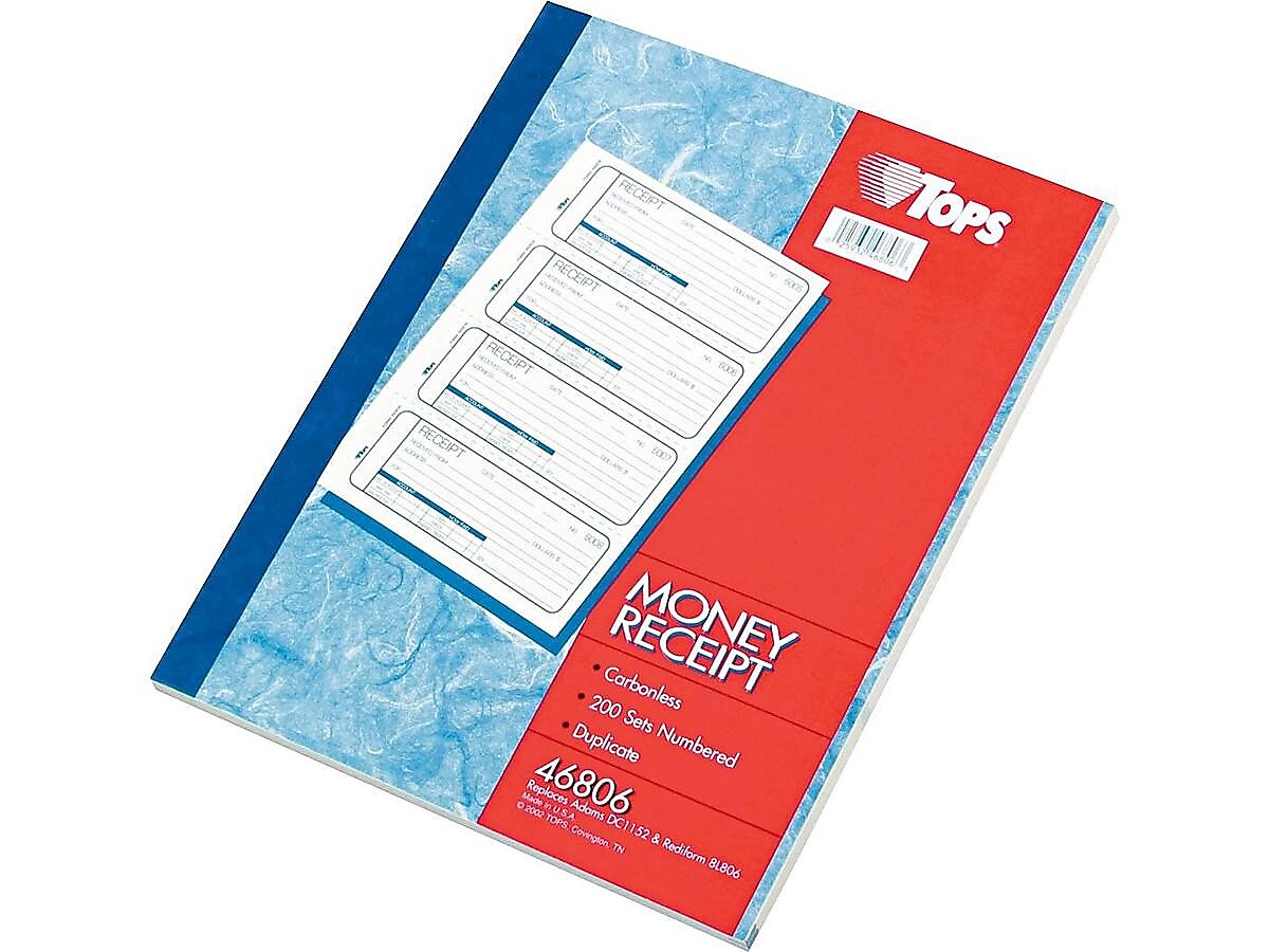 TOPS 2-Part Carbonless Receipts Book, 2.75