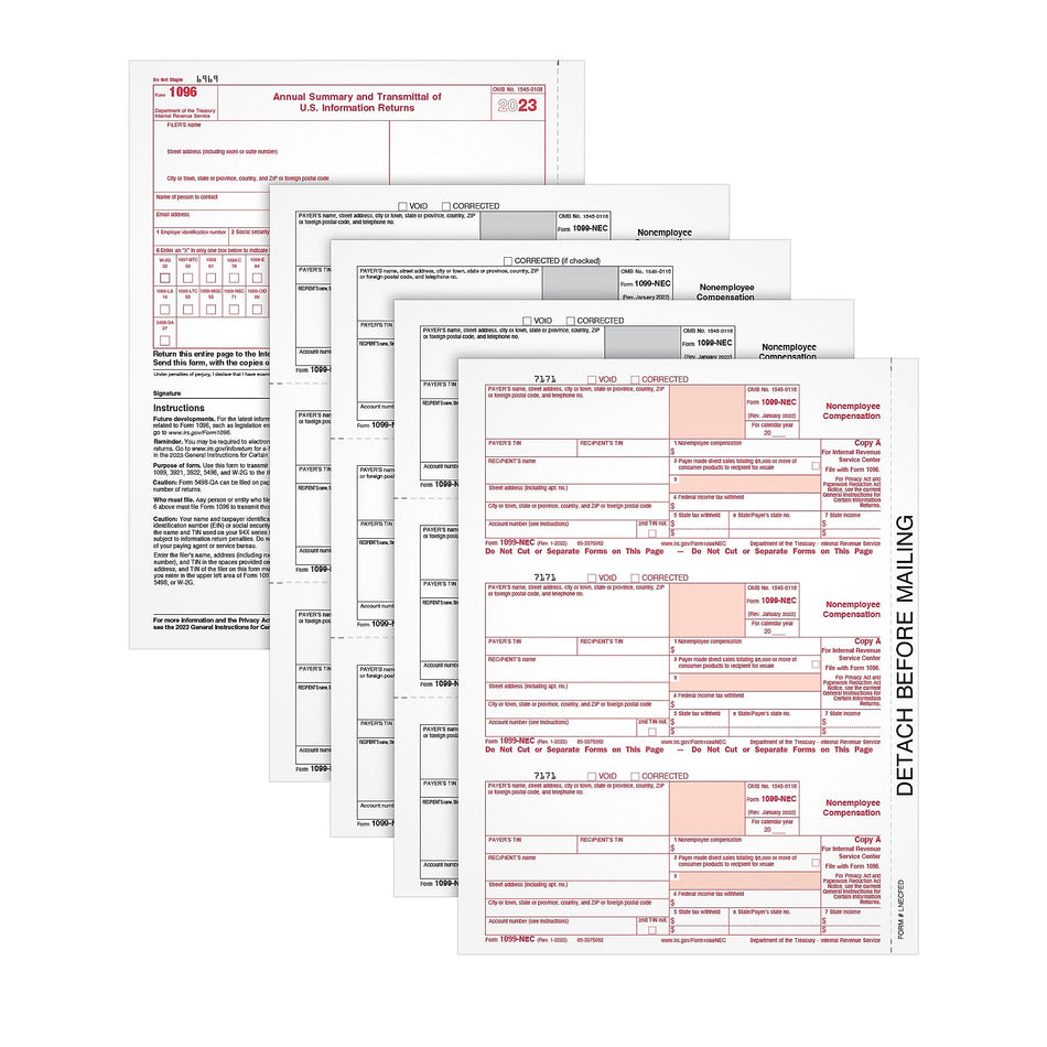 TOPS 2023 1099-NEC Tax Form, 4-Part, 50/Pack