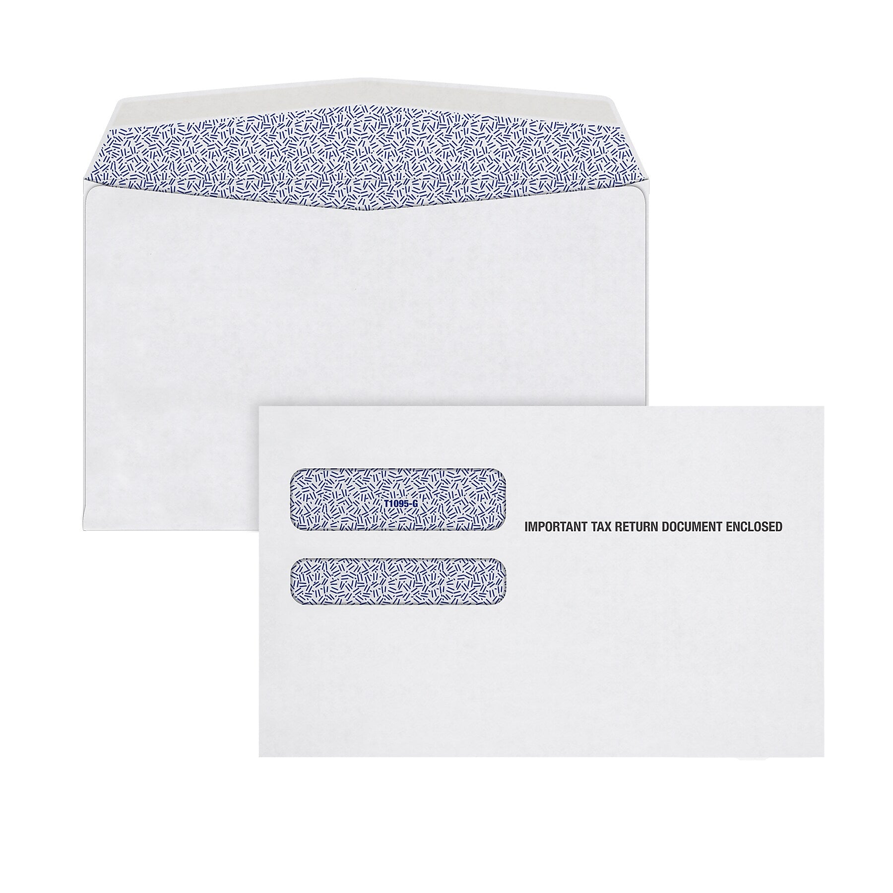 TOPS 2023 Pressure Seal Double Window 1095 B&C Tax Form Envelopes, White, 100/Pack