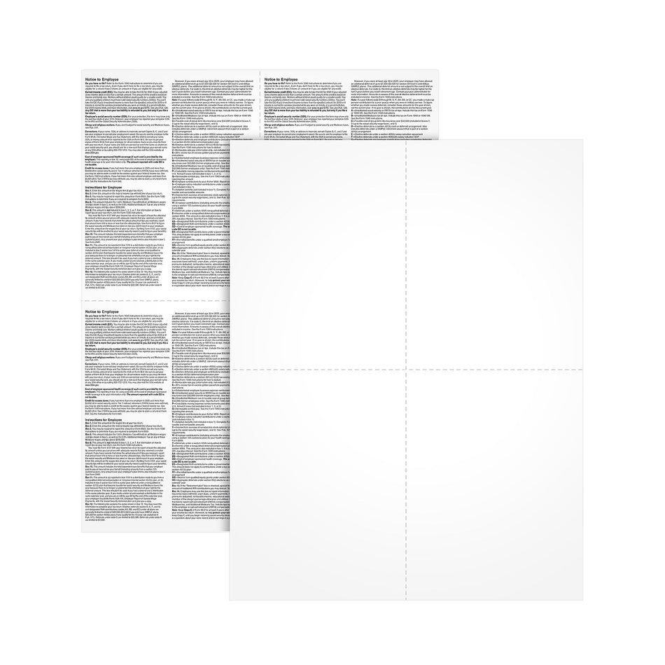 TOPS 2023 W-2 Tax Form, 4-Part, 100/Pack