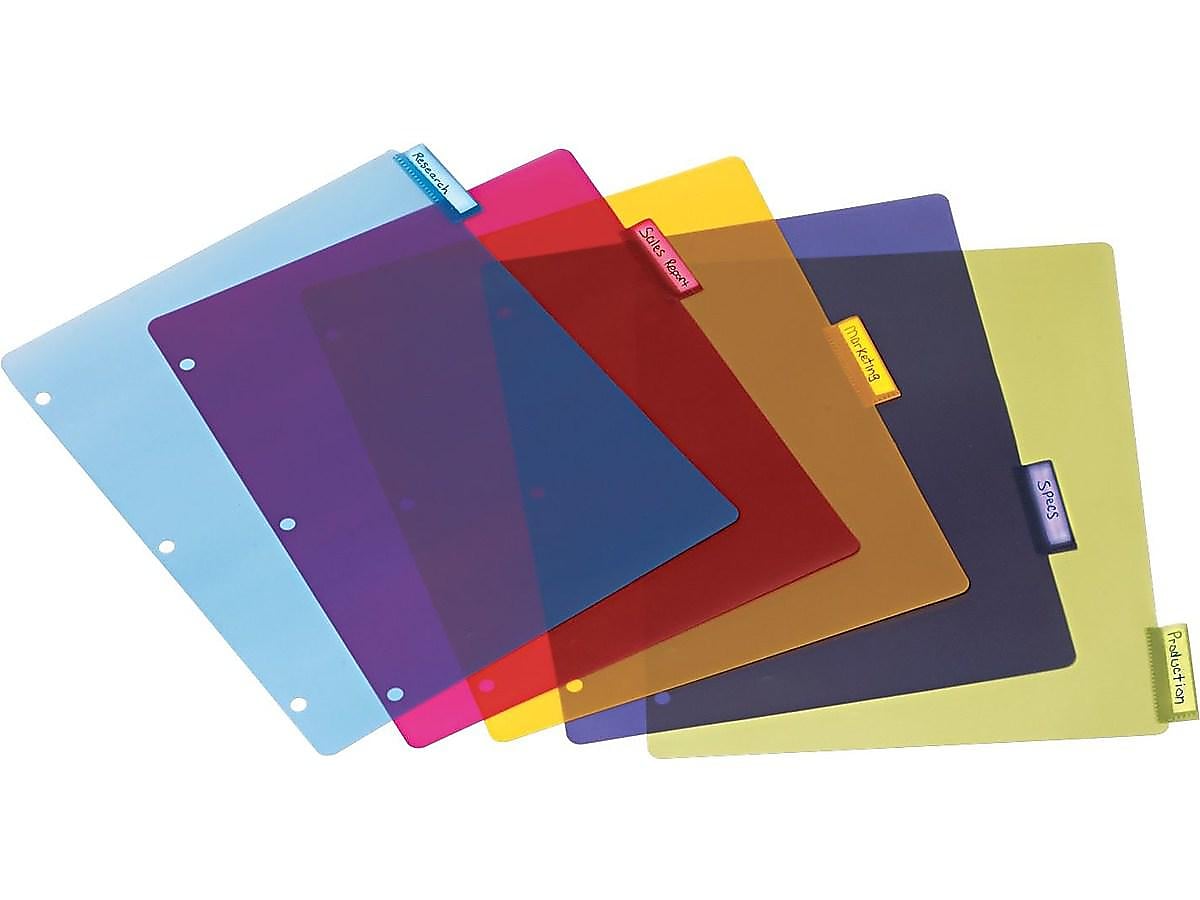 TOPS Cardinal 5 Tab Dividers, Assorted, Set