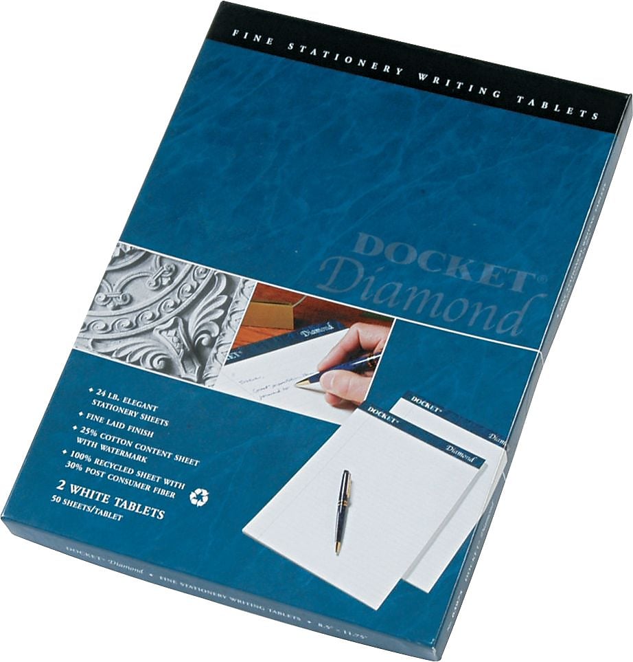 TOPS Docket Diamond Premium Stationery Tablets, 8-1/2