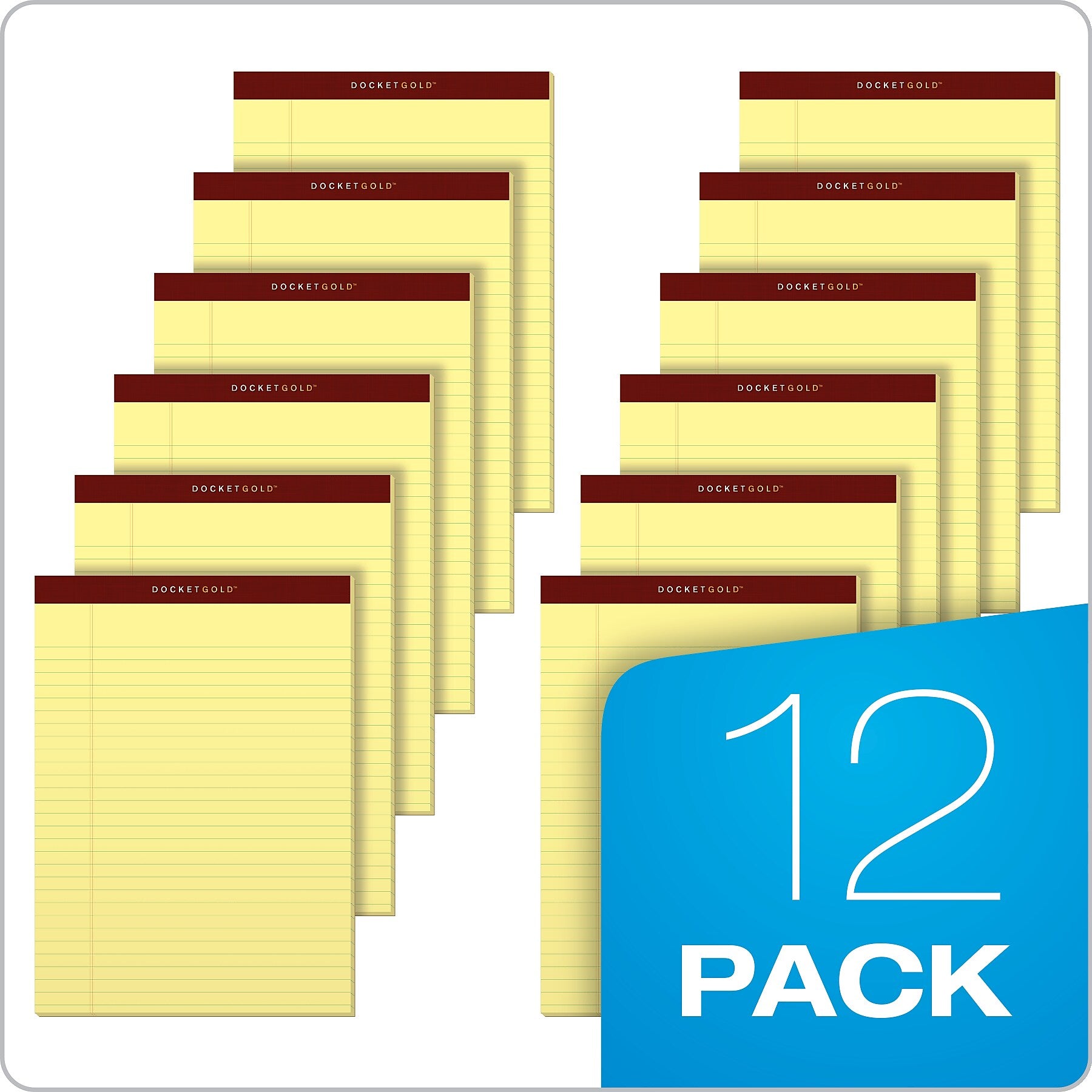 Tops Docket Gold Notepads, 8.5