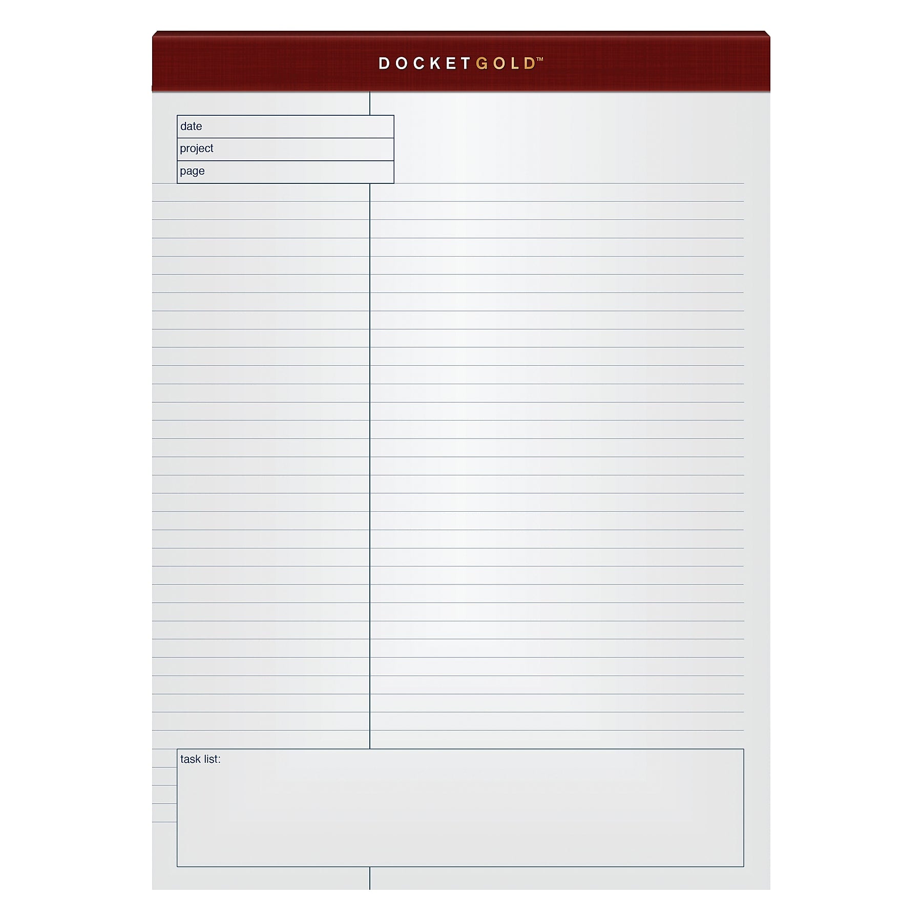TOPS Docket Gold Notepads, 8.5