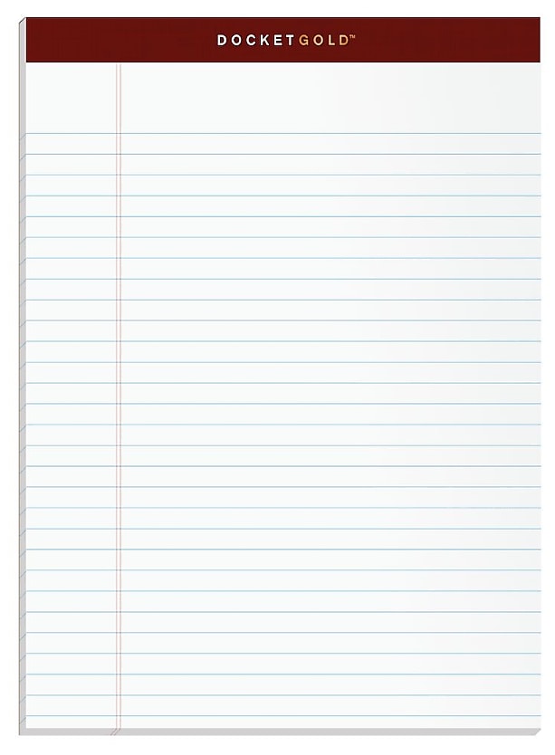 TOPS Docket Gold Notepads, 8.5