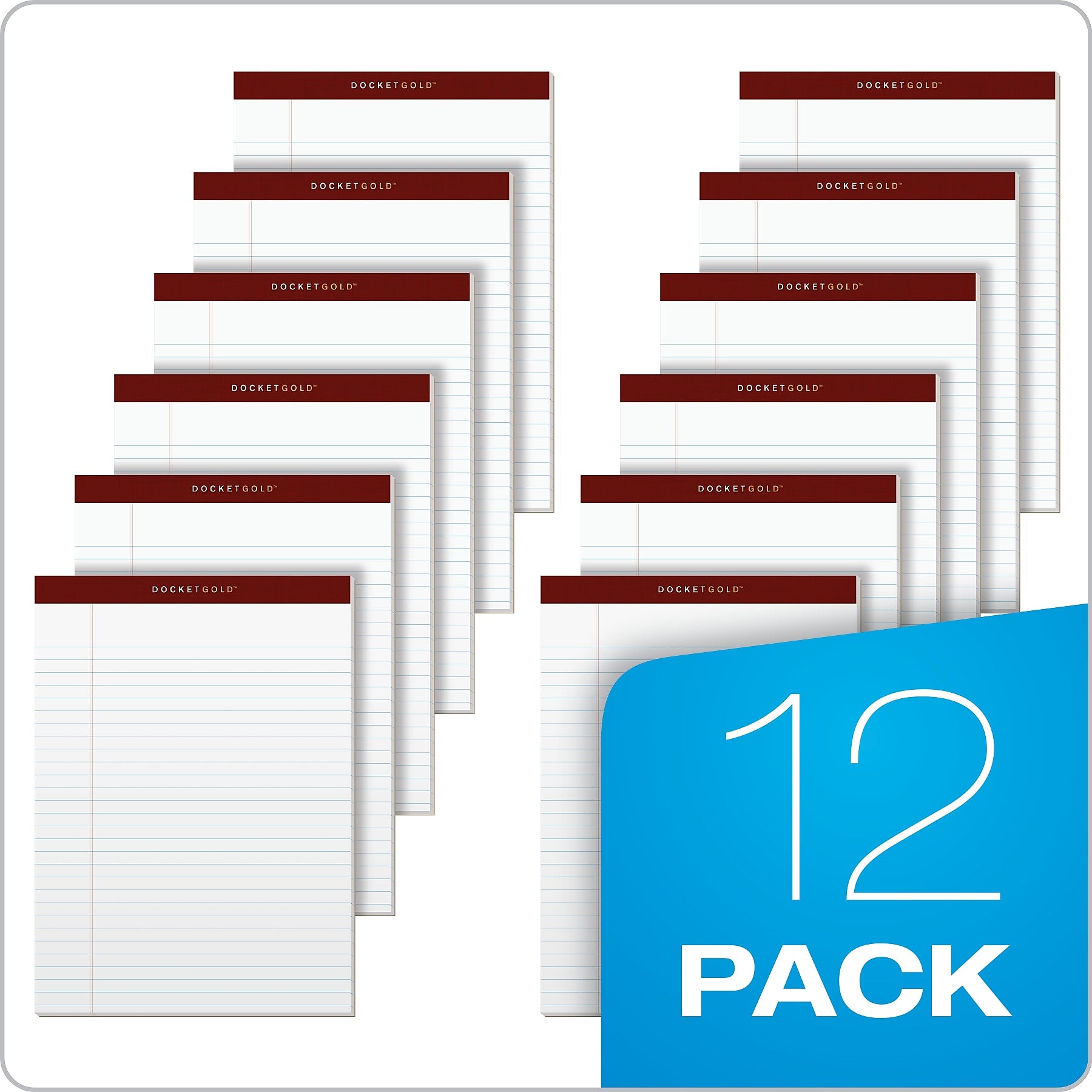 TOPS Docket Gold Notepads, 8.5