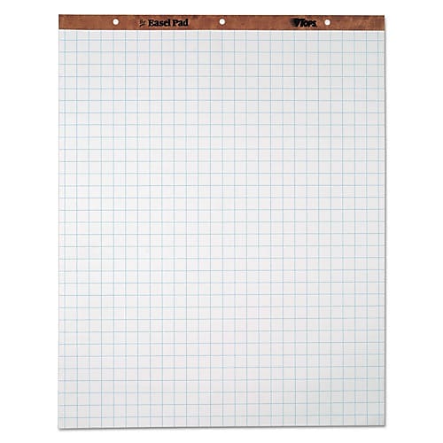 TOPS Easel Pad, 27" x 34", Grid Lined, 50 Sheets/Pad, 4 Pads/Carton