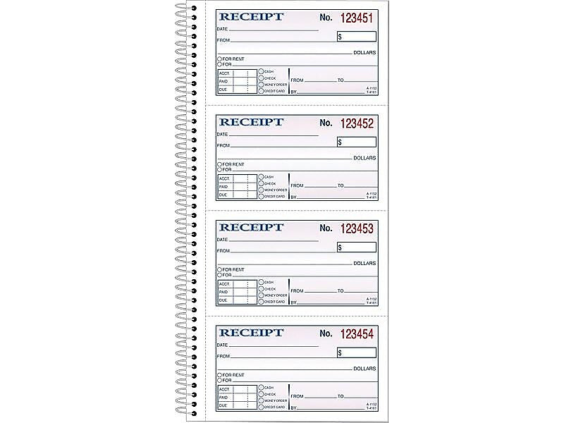 TOPS Money/Rent Receipt Book, 200 Sets/Book, White/Canary