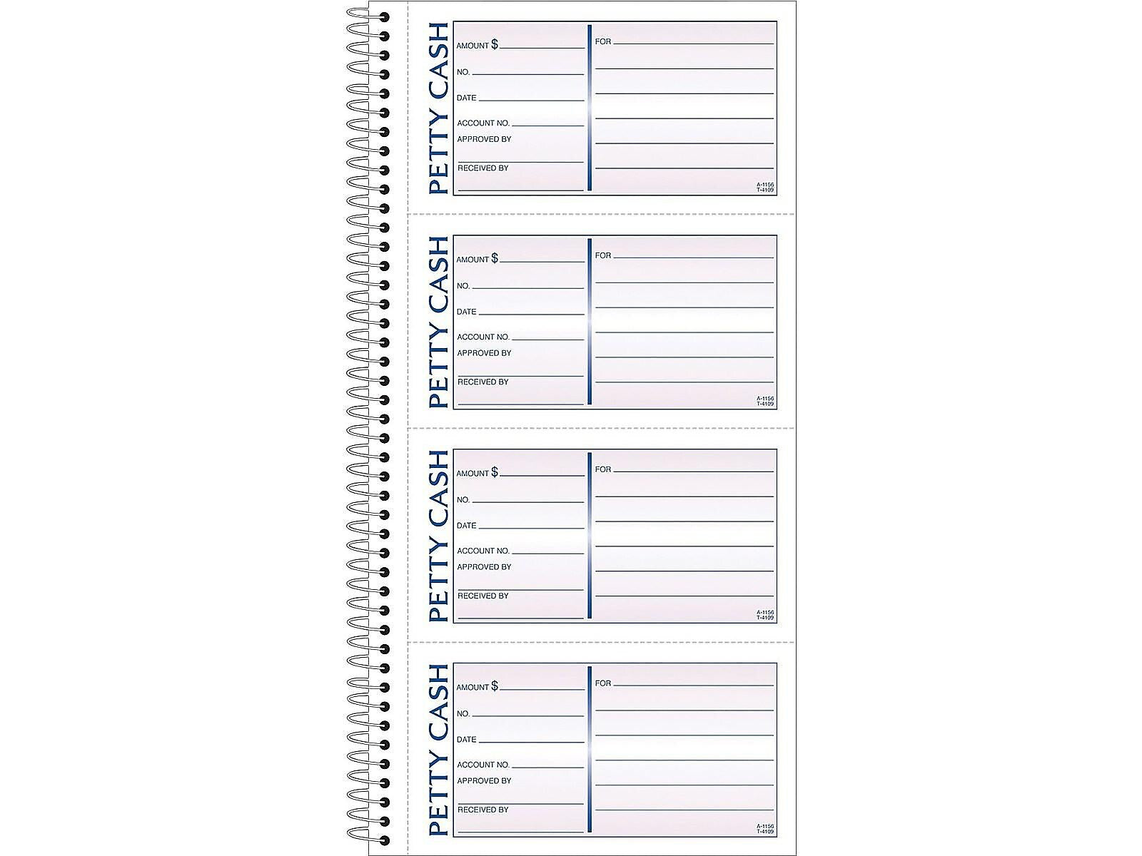 TOPS Petty Cash Receipt Book, 2.75