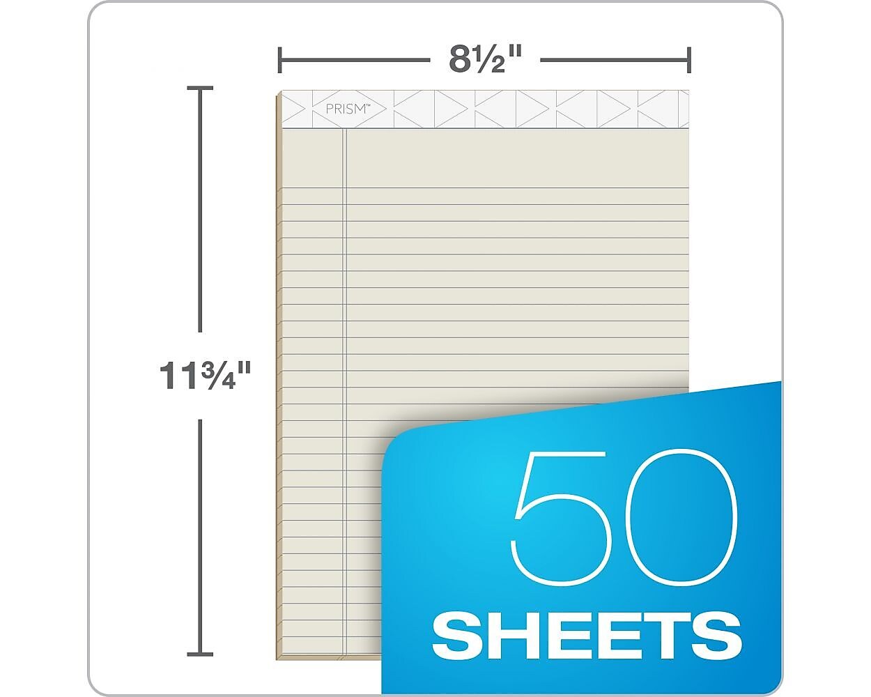 TOPS Prism+ Writing Notepads, 8-1/2