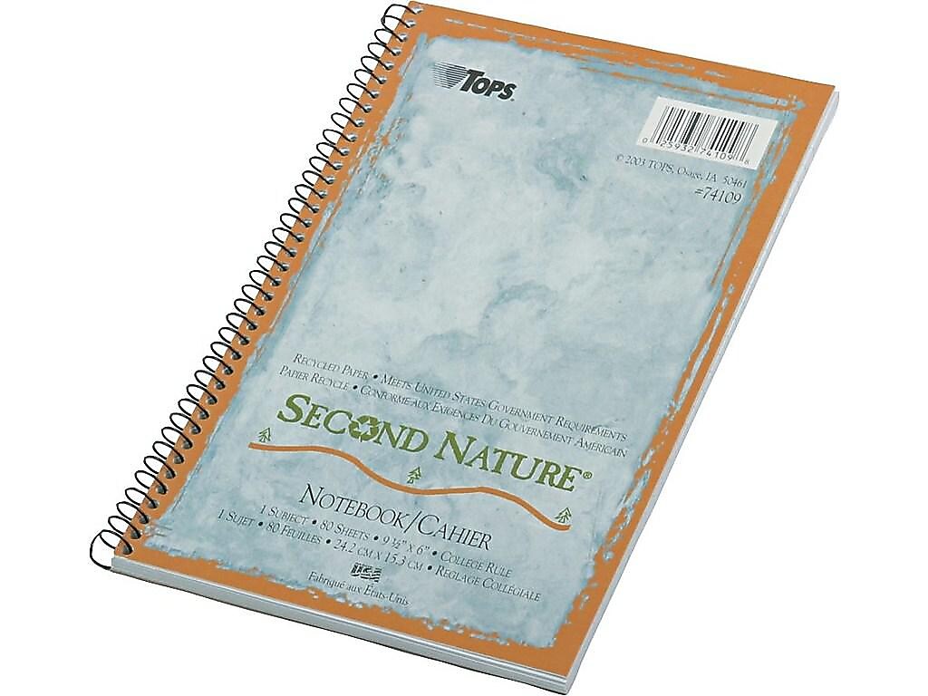 TOPS Second Nature 1-Subject Notebooks, 6