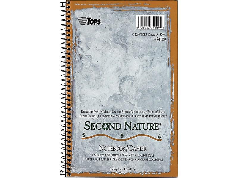 TOPS Second Nature 1-Subject Notebooks, 6