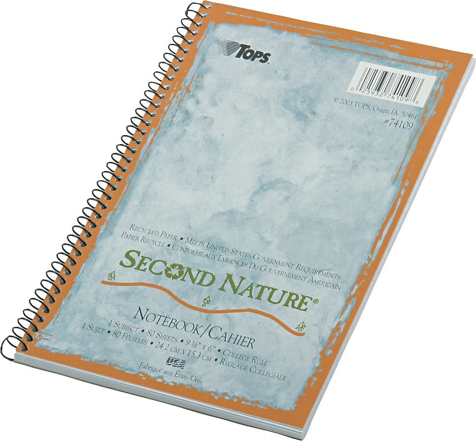 TOPS Second Nature 1-Subject Notebooks, 6