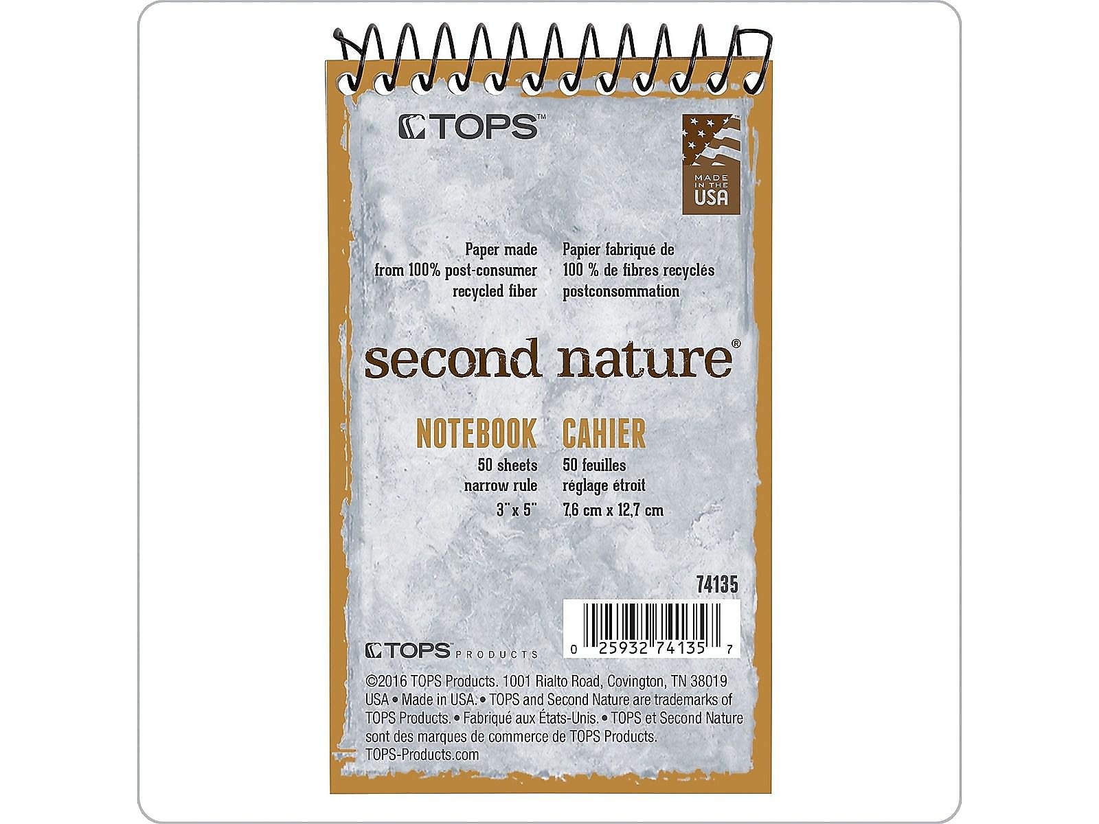 TOPS Second Nature Memo Pad, 3