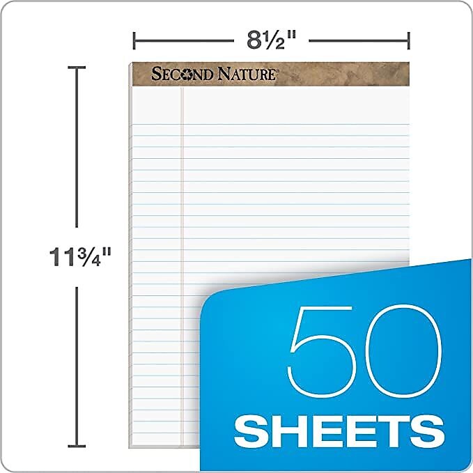 TOPS Second Nature Notepads, 8.5