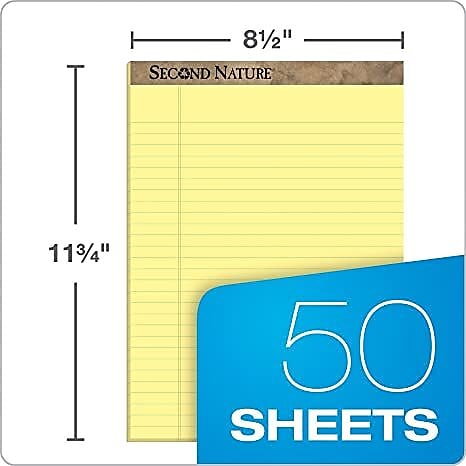 TOPS Second Nature Notepads, 8.5