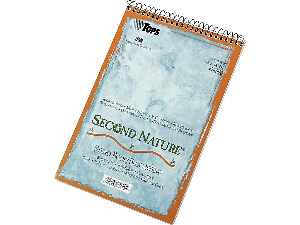 TOPS Second Nature Steno Pad, 6