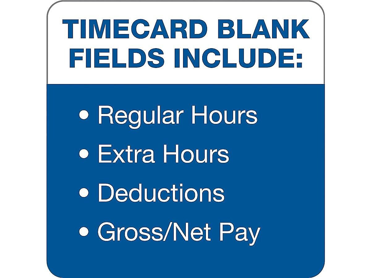 TOPS Time Cards, 500/Box