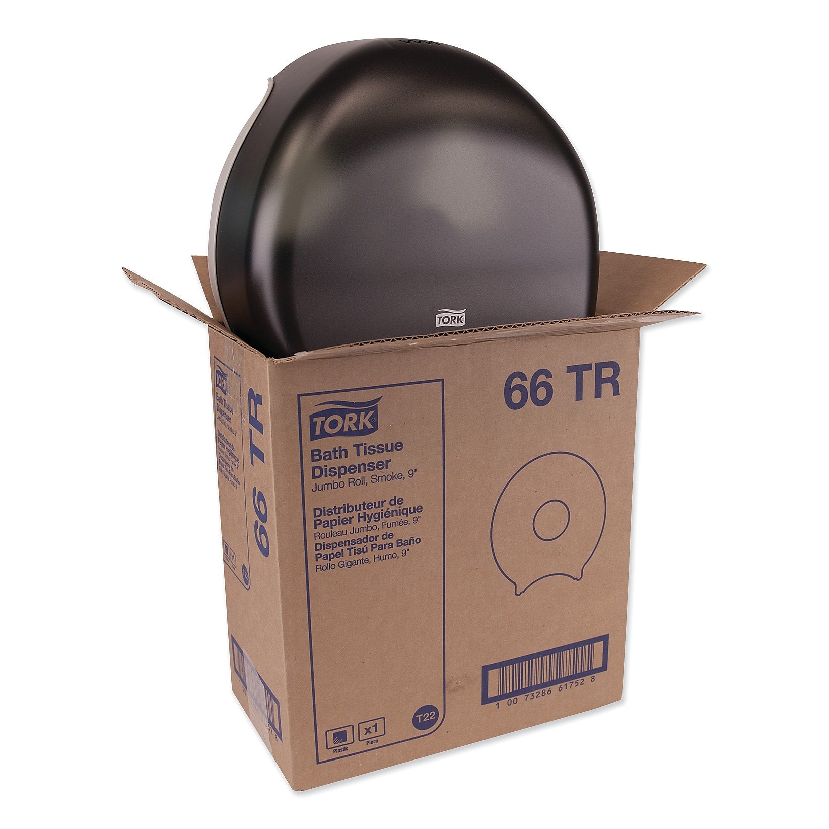 Tork Jumbo Bath Tissue Dispenser, 10.63 x 5.75 x 12, Smoke