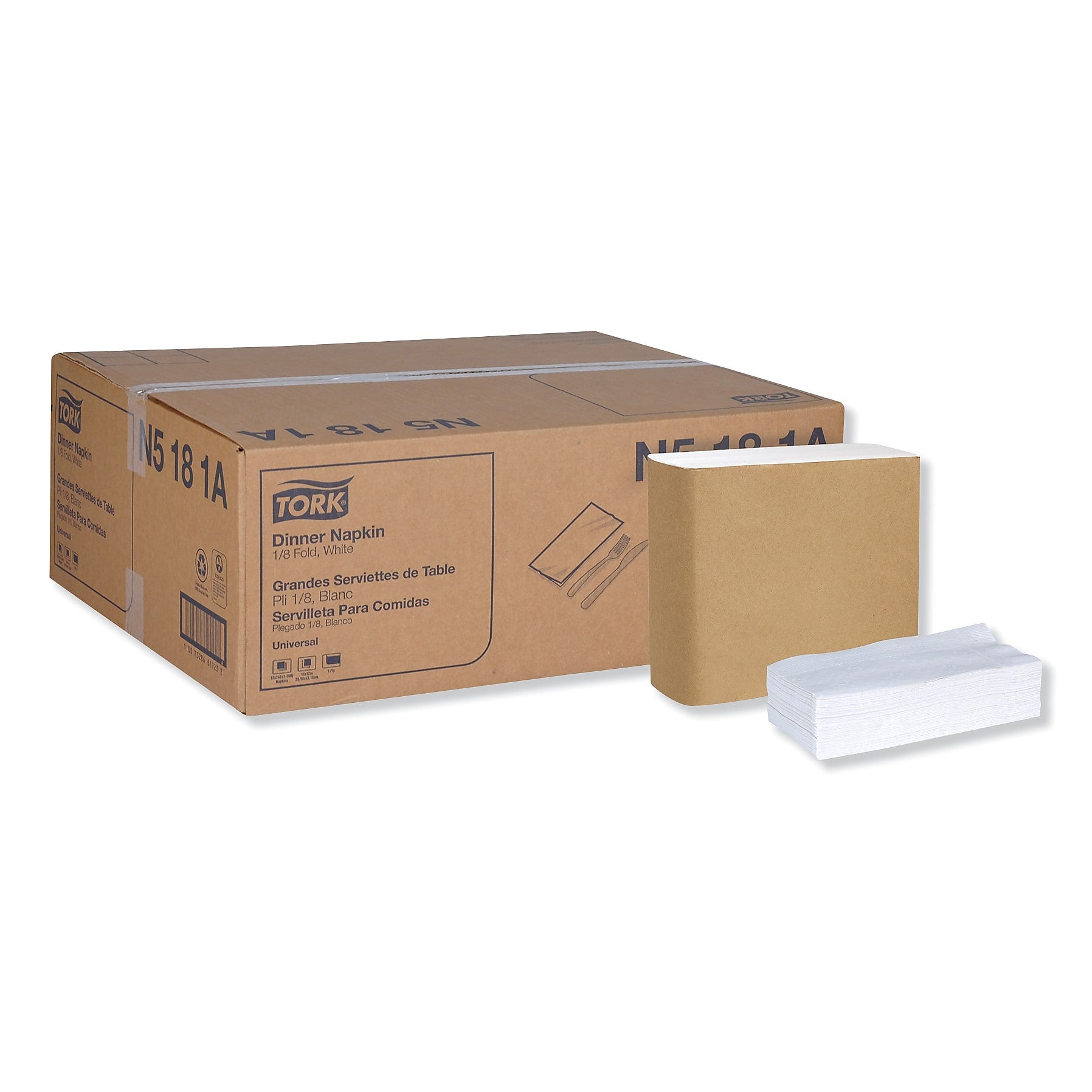 Tork Universal Dinner Napkins, 1-Ply, 15