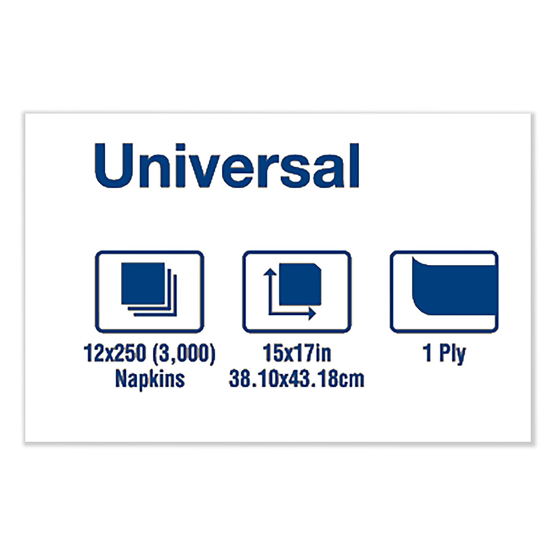 Tork Universal Dinner Napkins, 1-Ply, 15