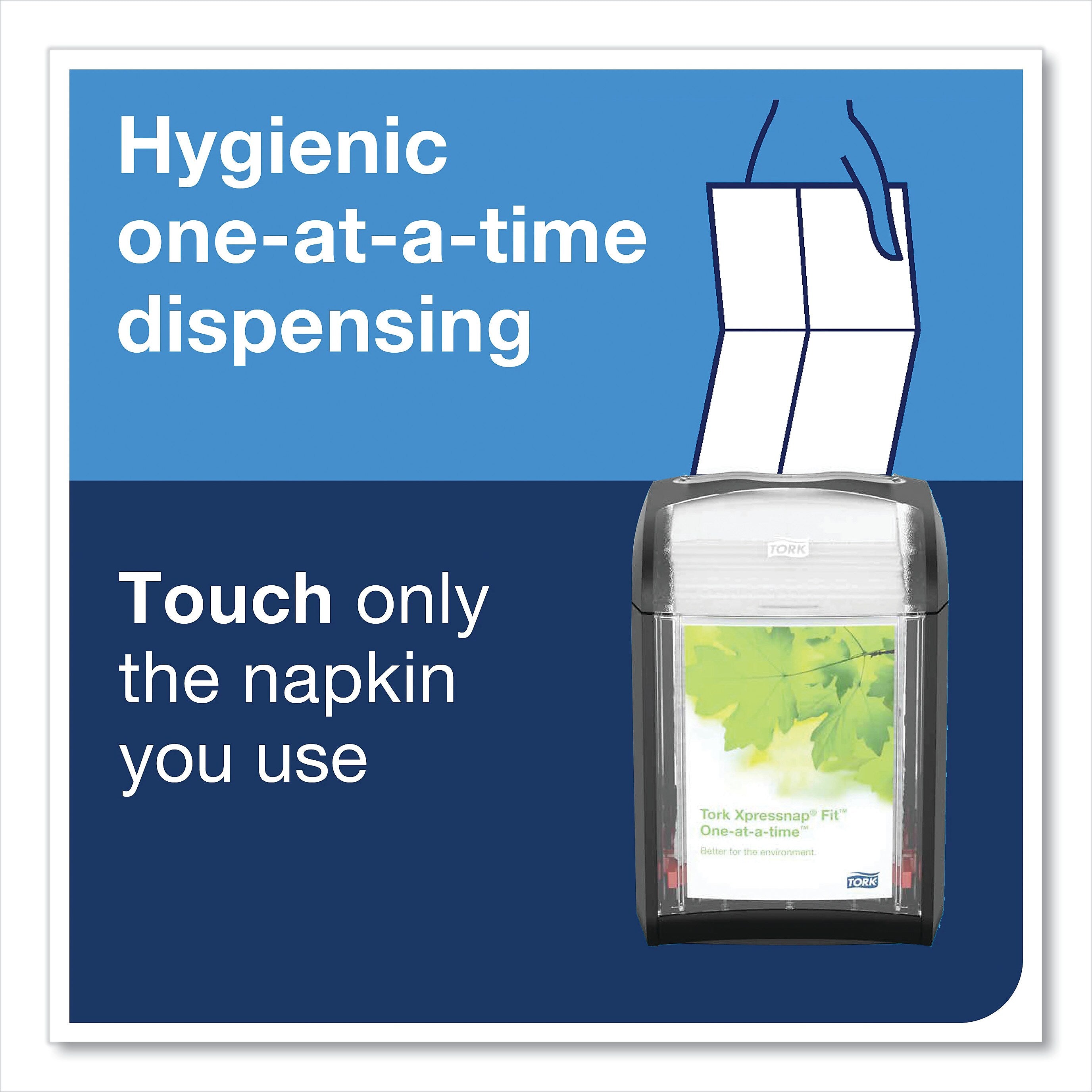 Tork Xpressnap Fit Dispenser Napkin, 2-Ply, Natural, 120 Napkins/Pack, 36 Packs/CT